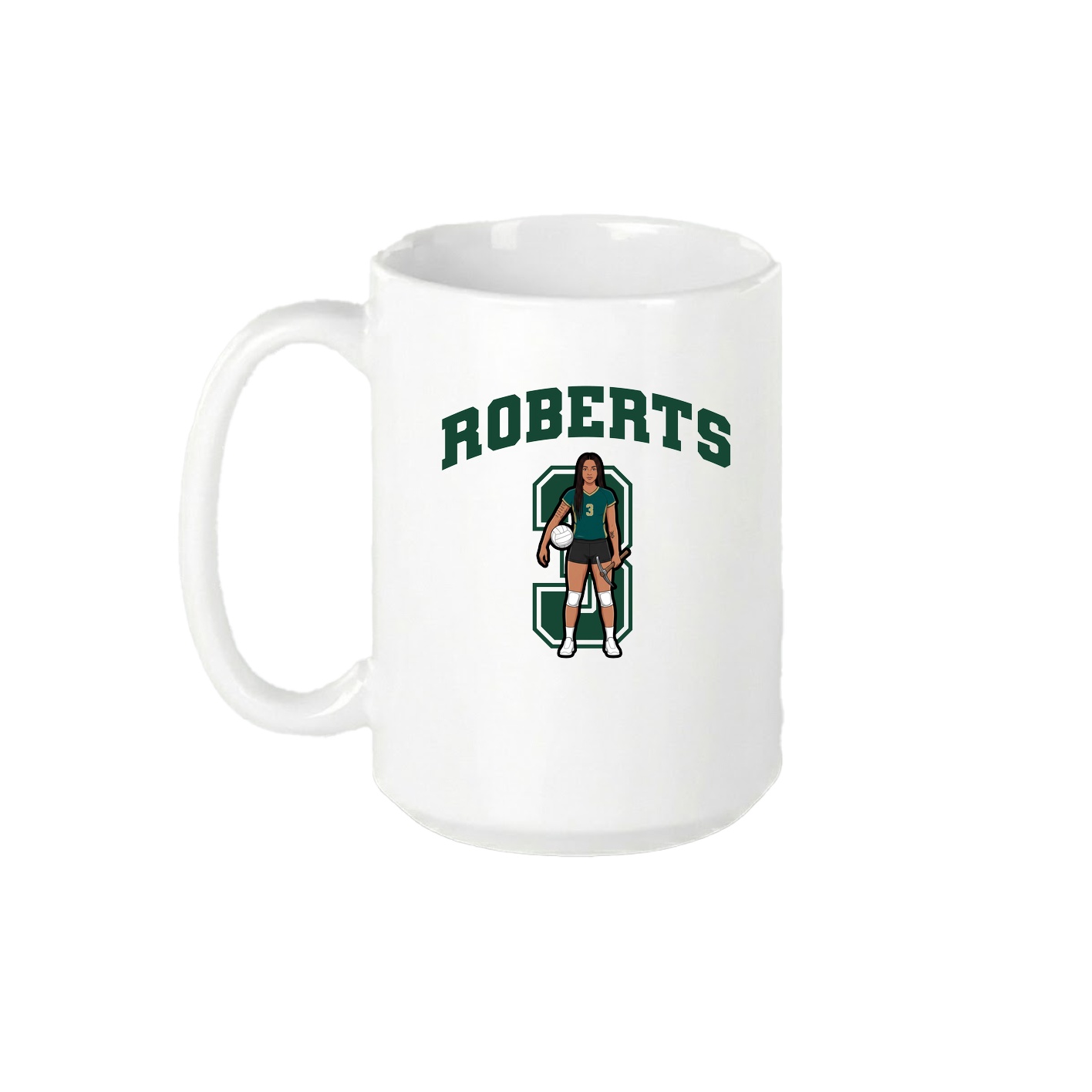 15oz Coffee Mug — Number in White