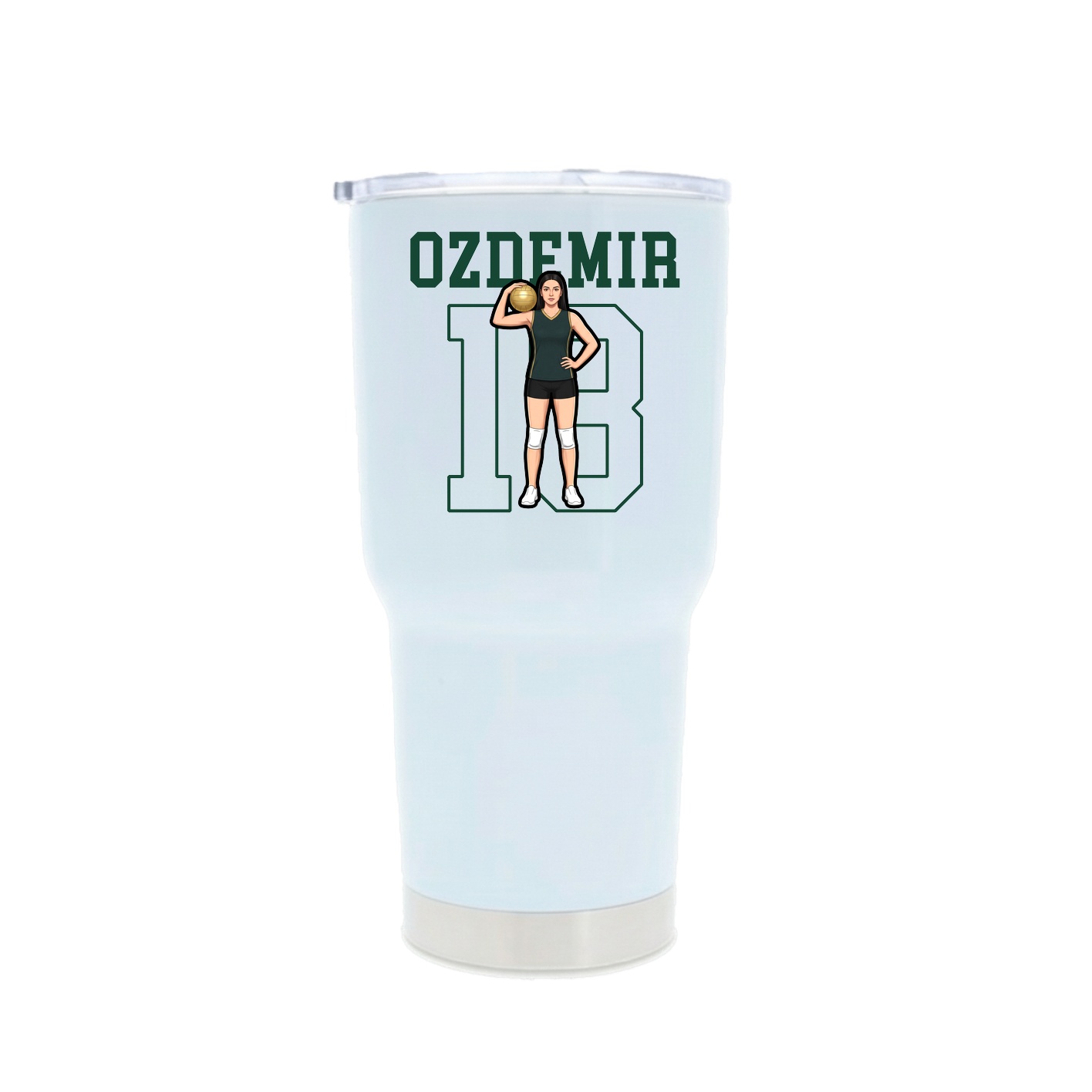 30oz Stainless Steel Tumbler — Shirsey in White