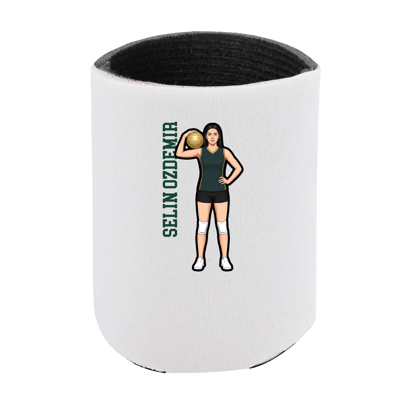 Can Holder — Name Vertical in White
