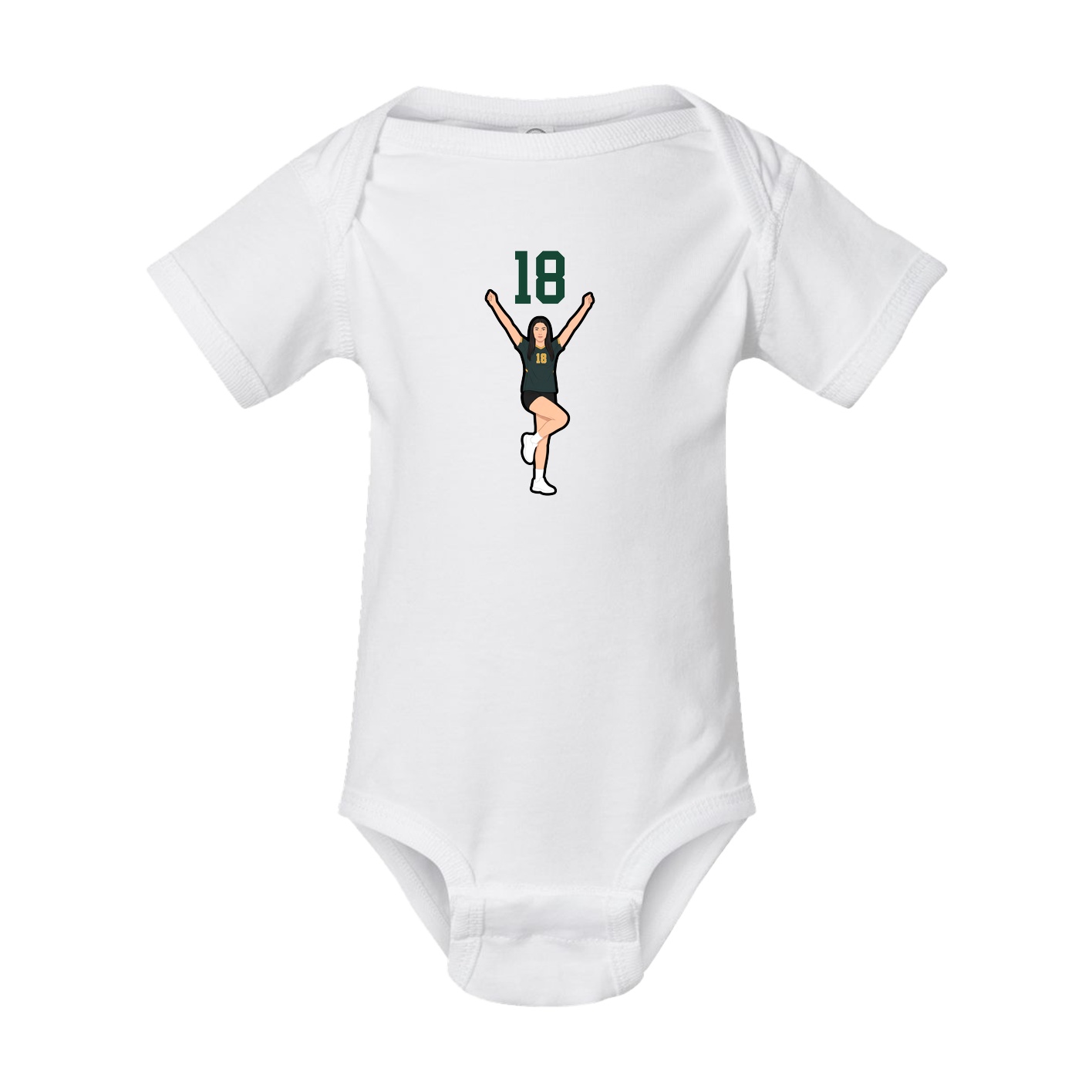 Baby Onesie — Number Top in White