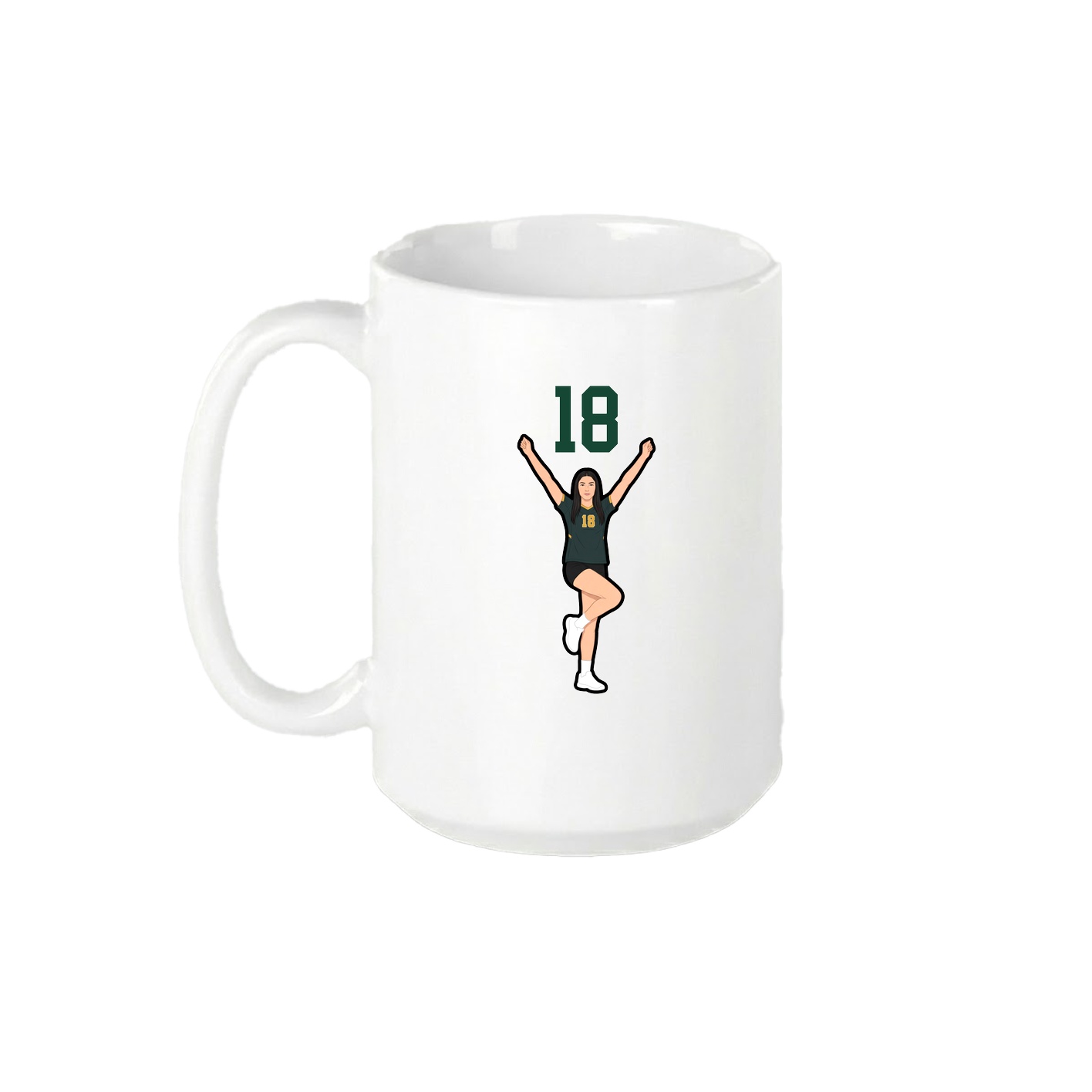 15oz Coffee Mug — Number Top in White