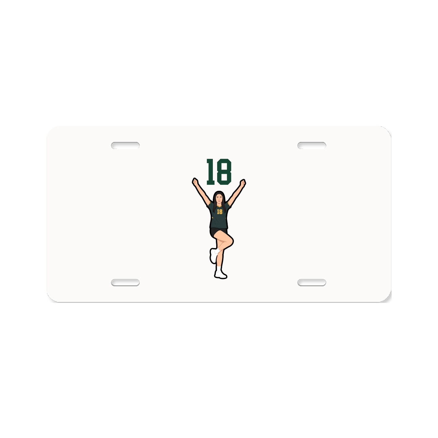 License Plate — Number Top in Classic