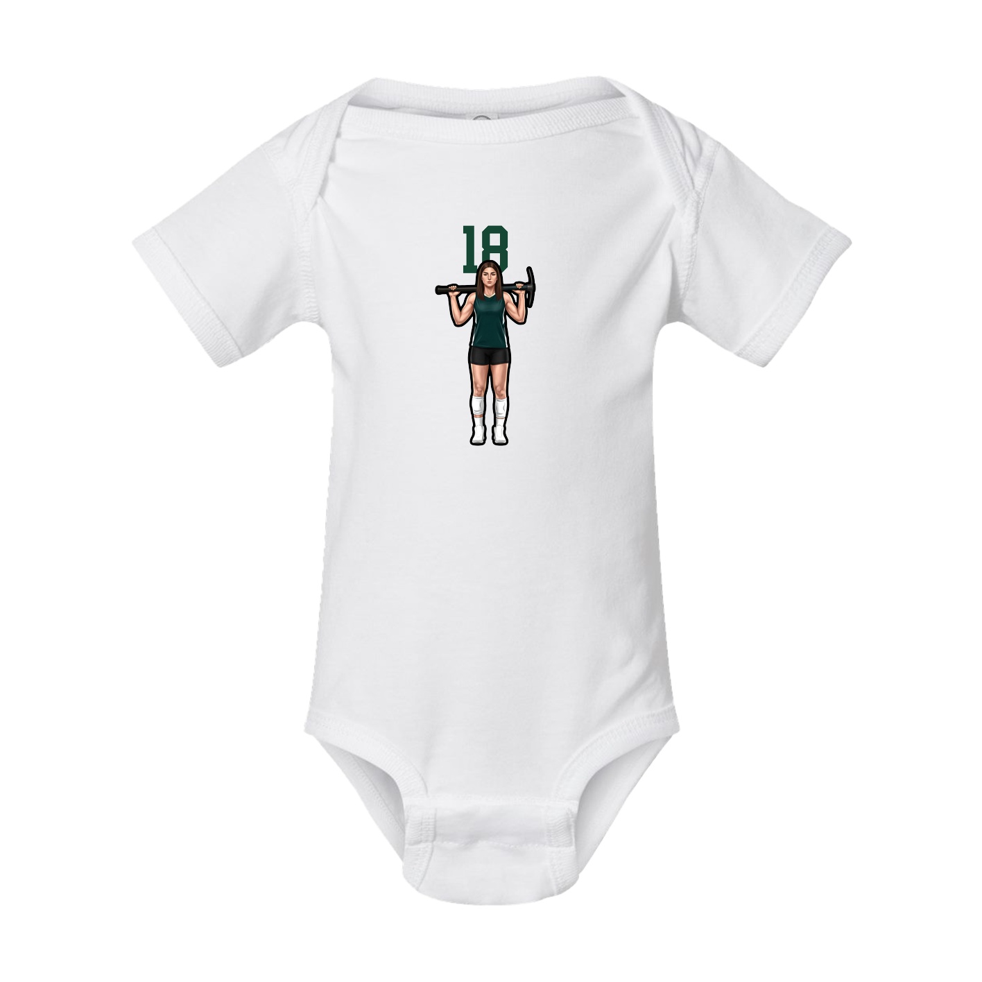 Baby Onesie — Number Top in White