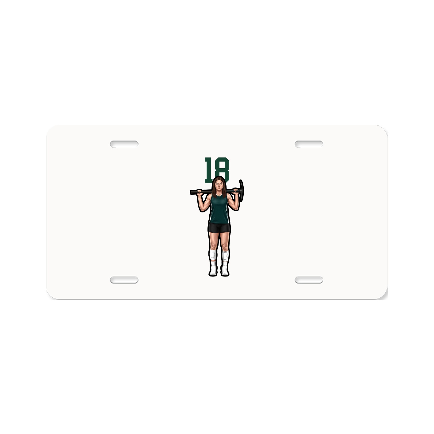 License Plate — Number Top in Classic