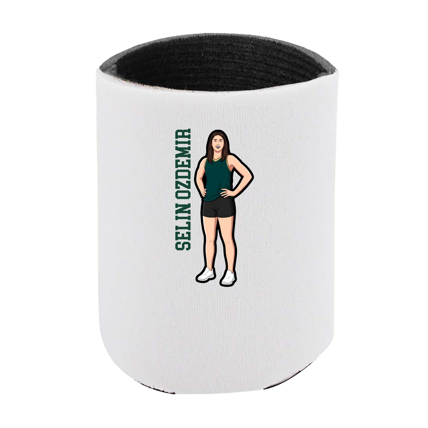 Can Holder — Name Vertical in White