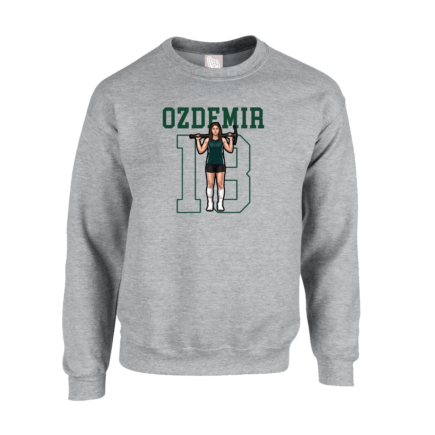 Fleece Crew — Shirsey in Grey