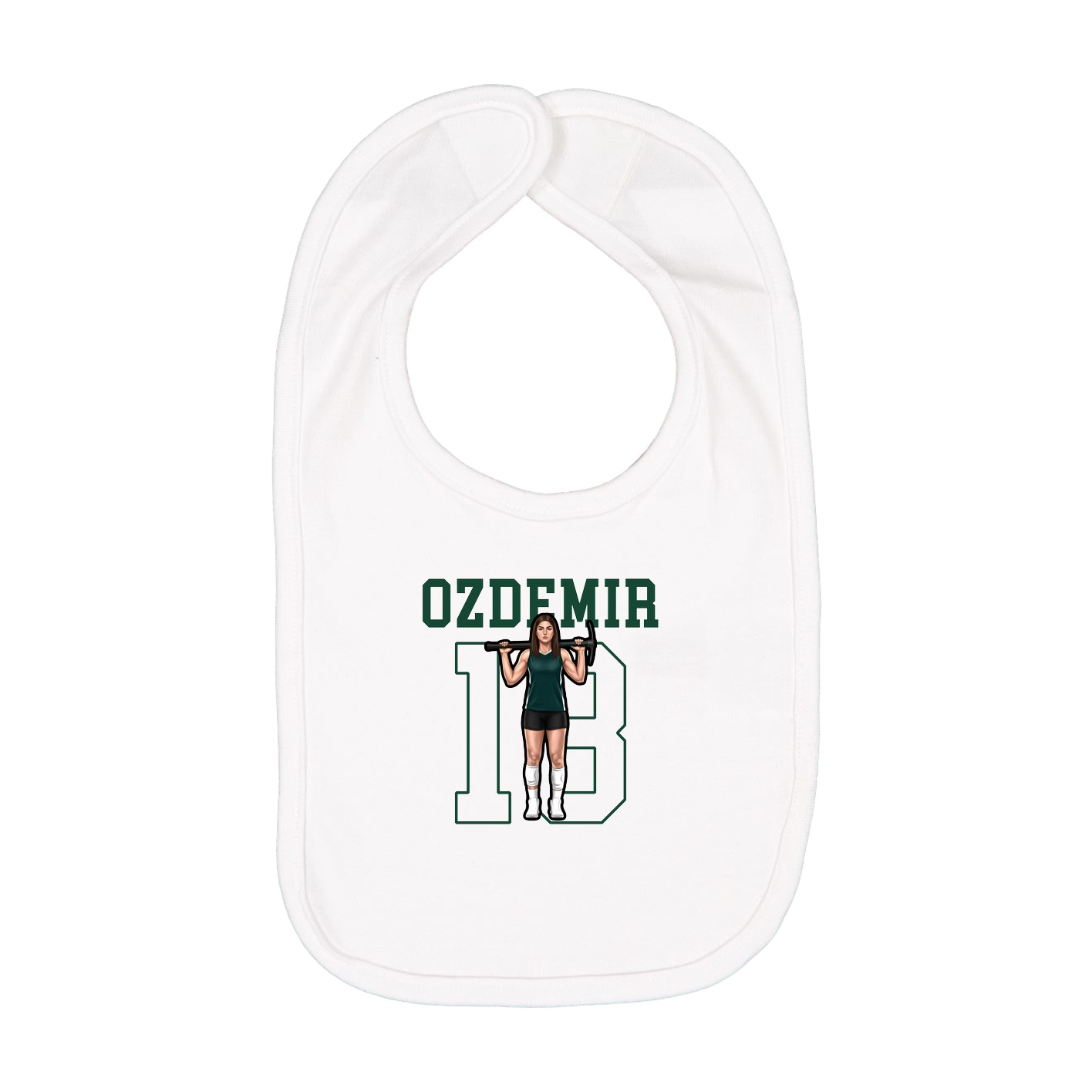 Infant Bib — Shirsey in White