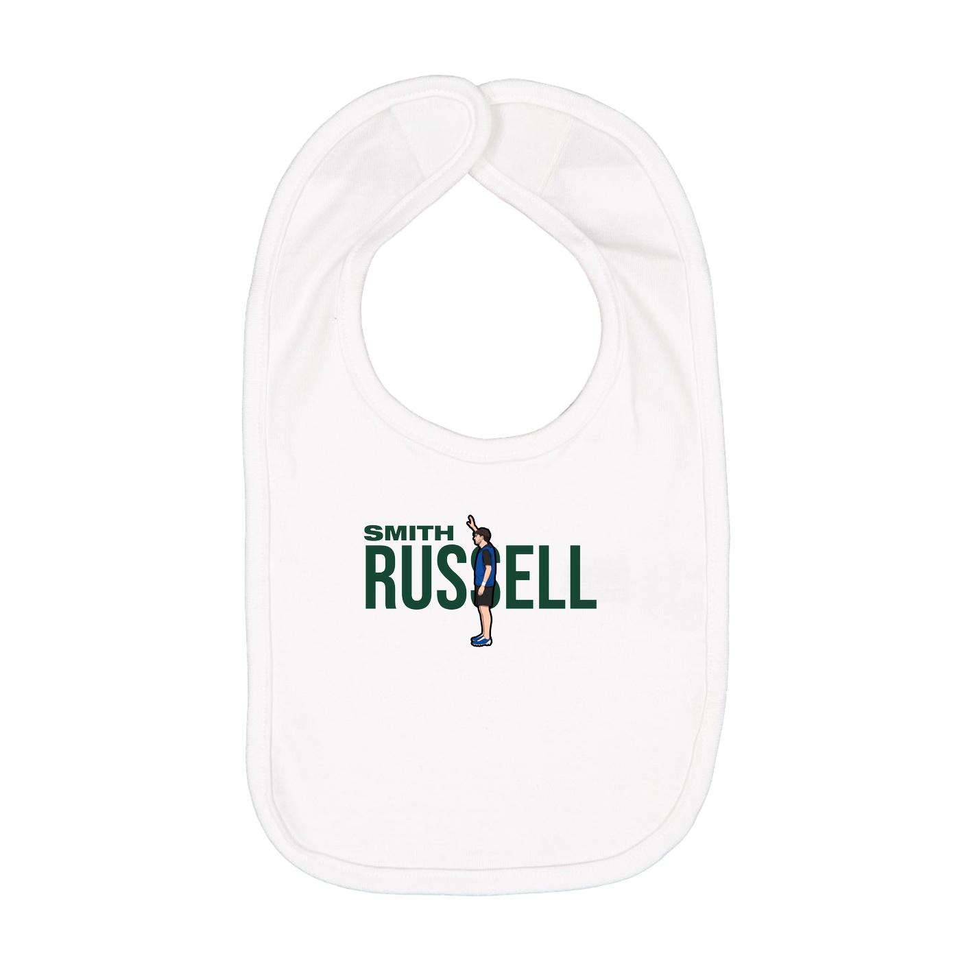 Infant Bib — Player Name in White