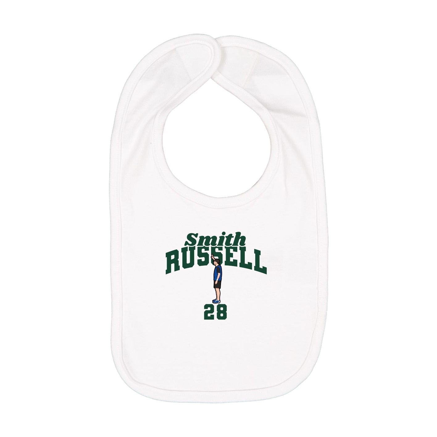 Infant Bib — Signature Arch in White