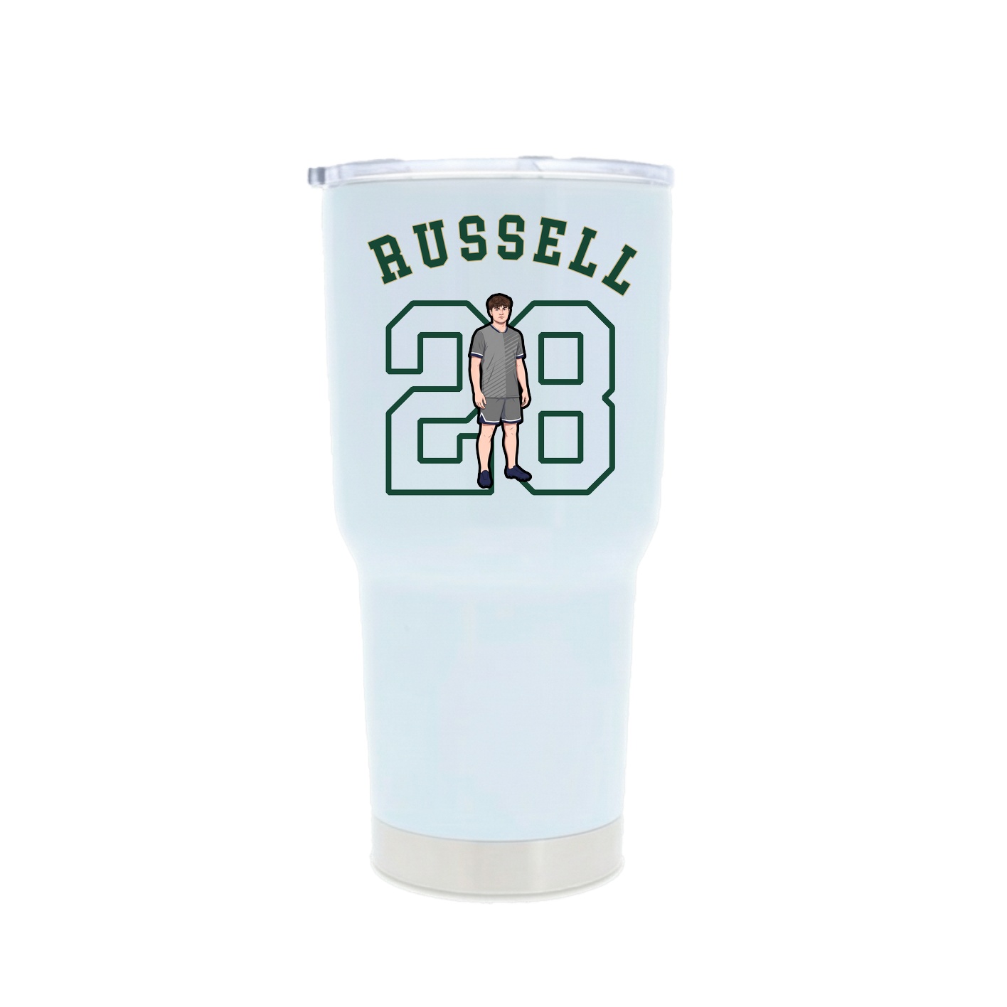 30oz Stainless Steel Tumbler — Shirsey Arch in White