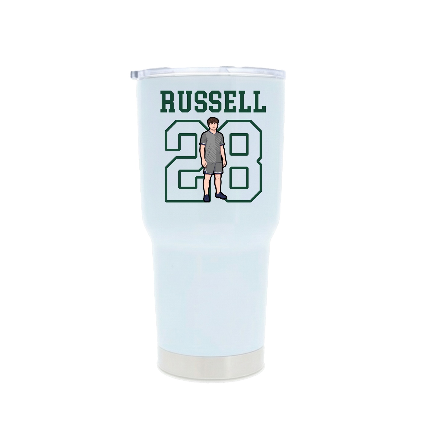 30oz Stainless Steel Tumbler — Shirsey in White