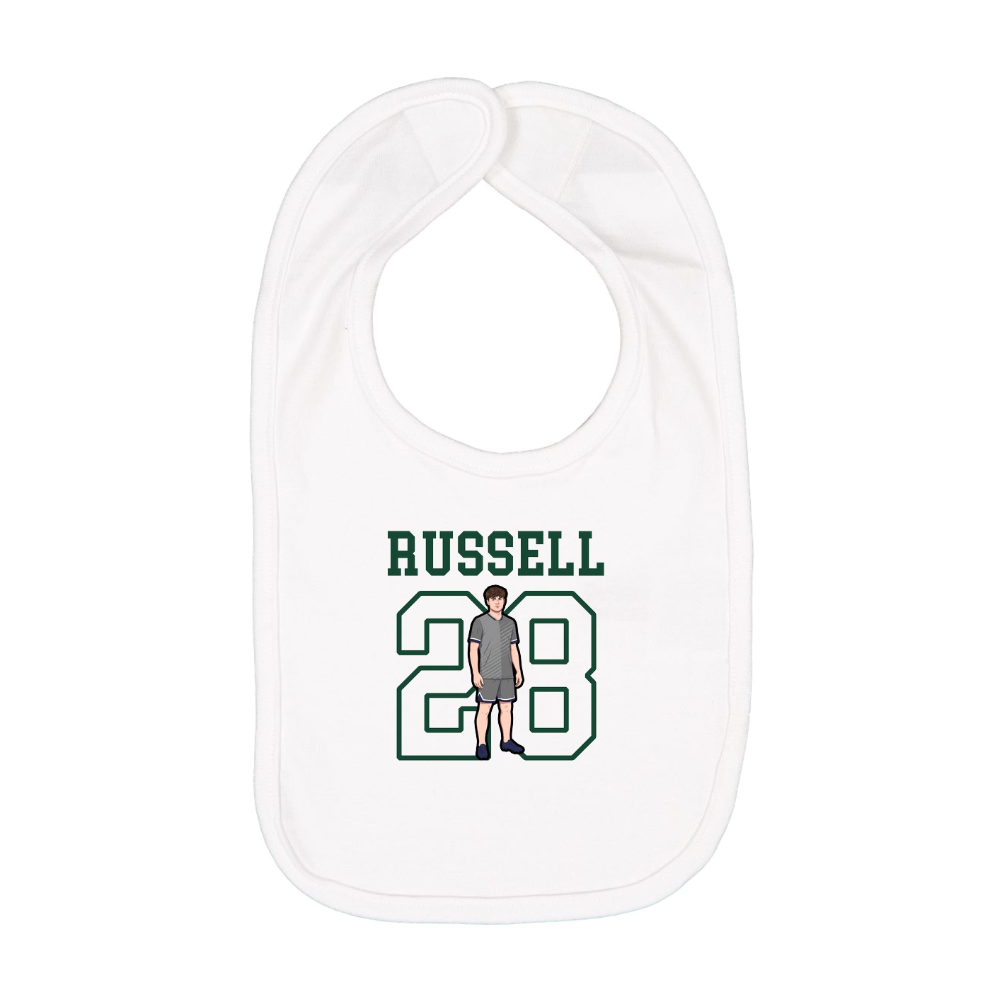 Infant Bib — Shirsey in White