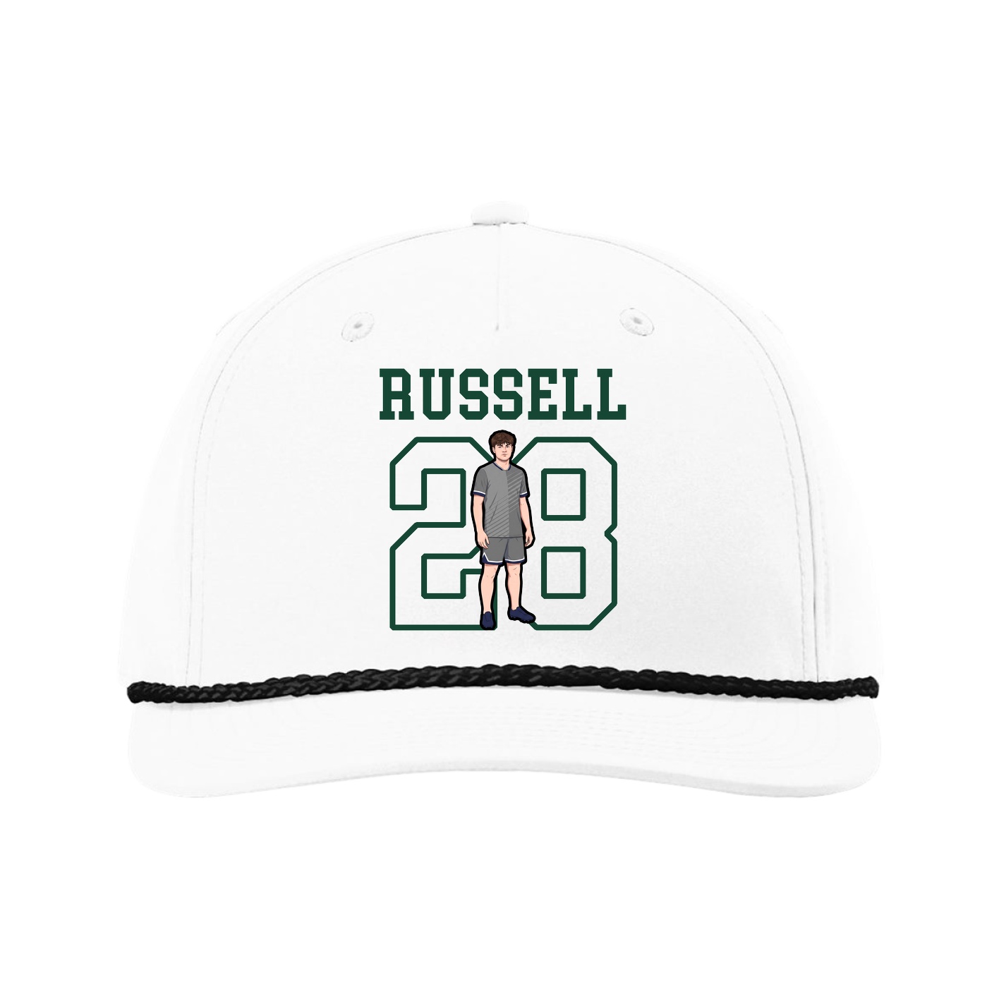 Five-Panel Classic Rope Cap — Shirsey in White
