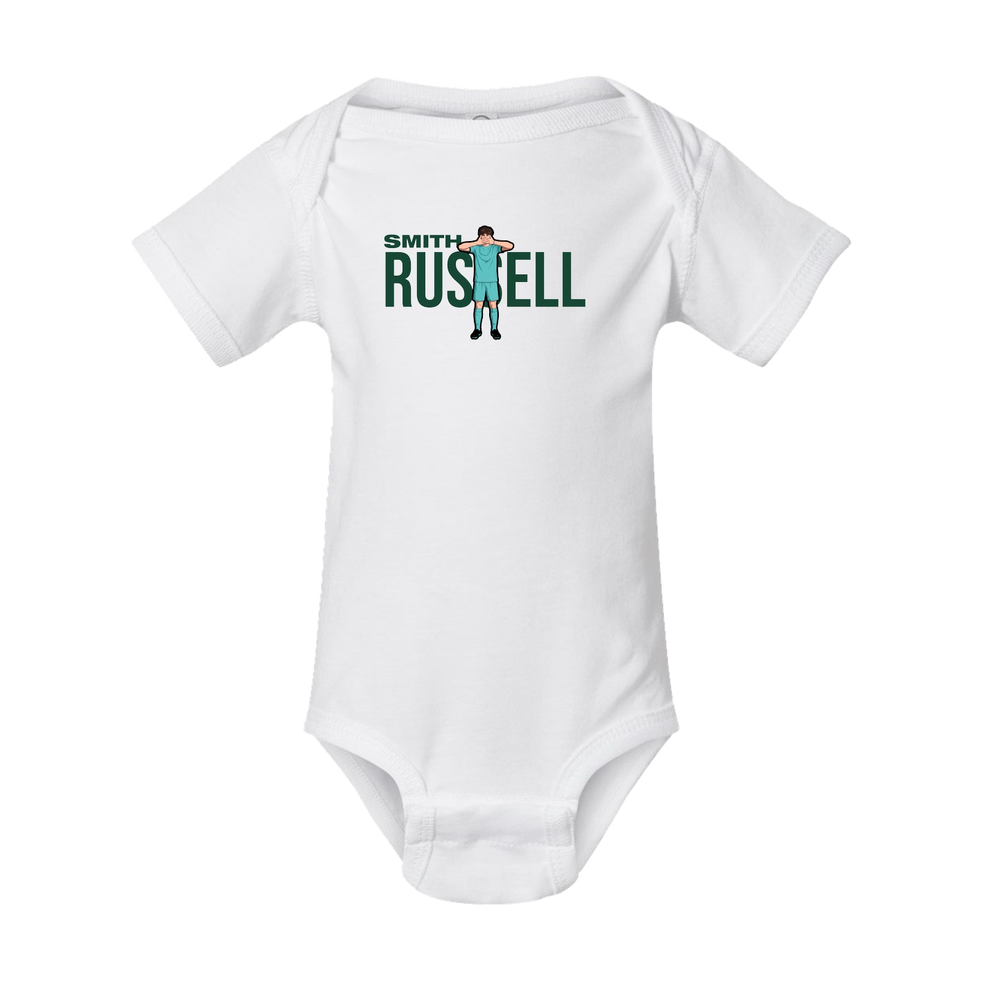 Baby Onesie — Player Name in White
