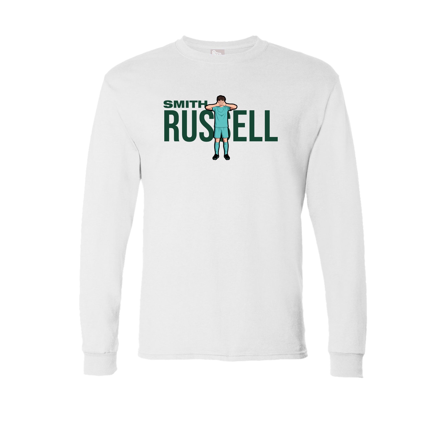 Long Sleeve Tee — Player Name in White