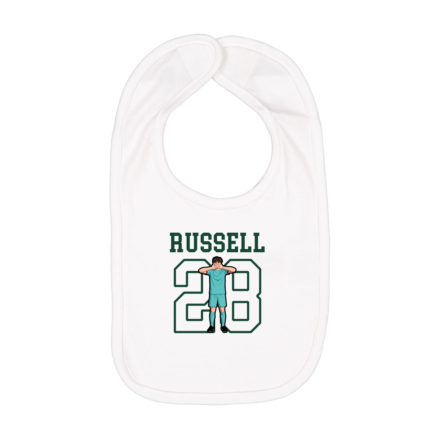 Infant Bib — Shirsey in White