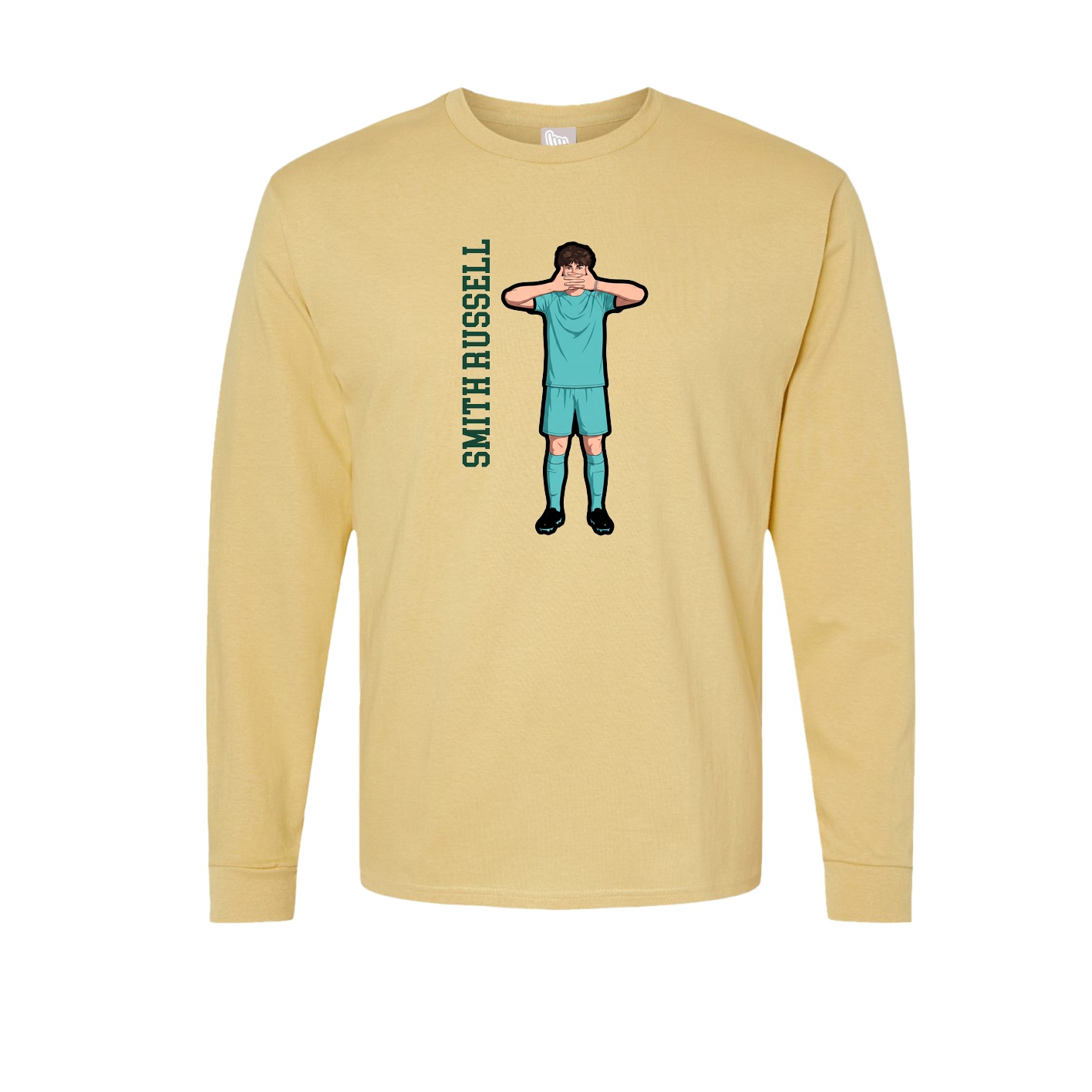 Long Sleeve Tee — Name Vertical in Vegas Gold