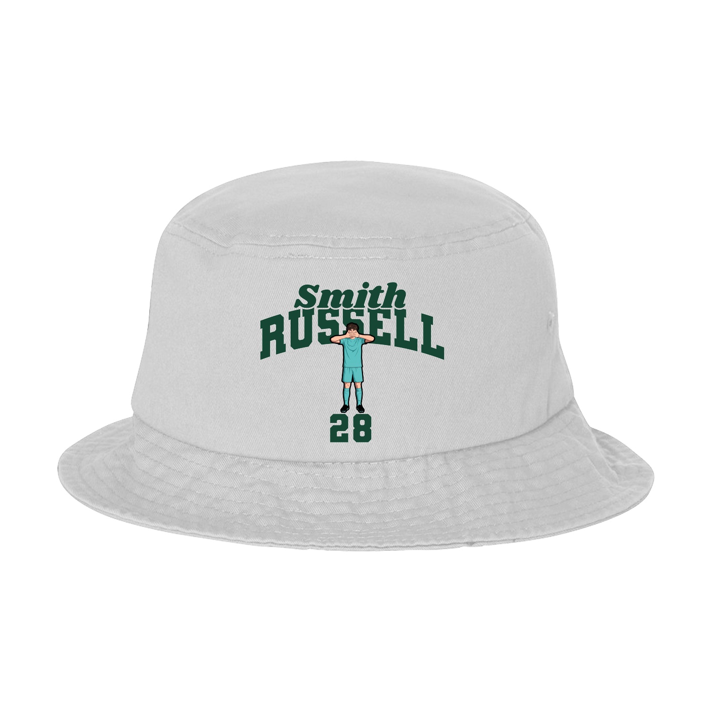 Bucket Cap — Signature Arch in White