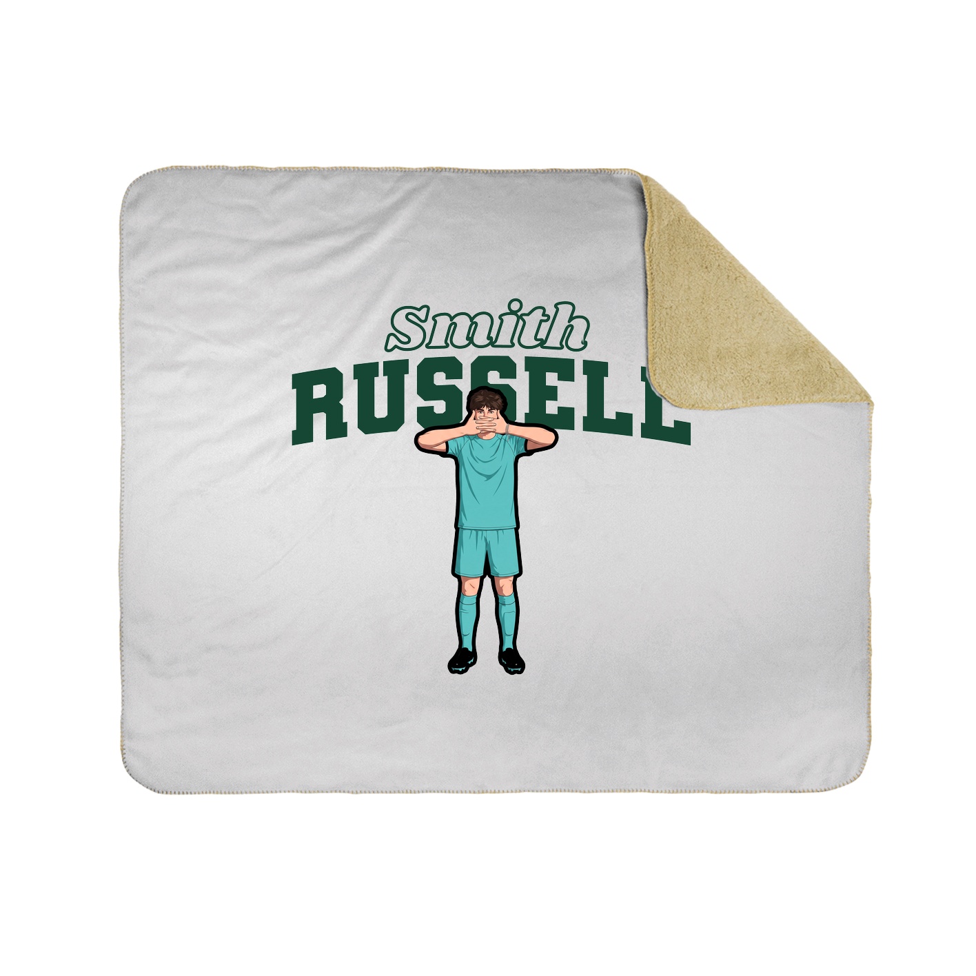 Throw Blanket — Name Arch in White