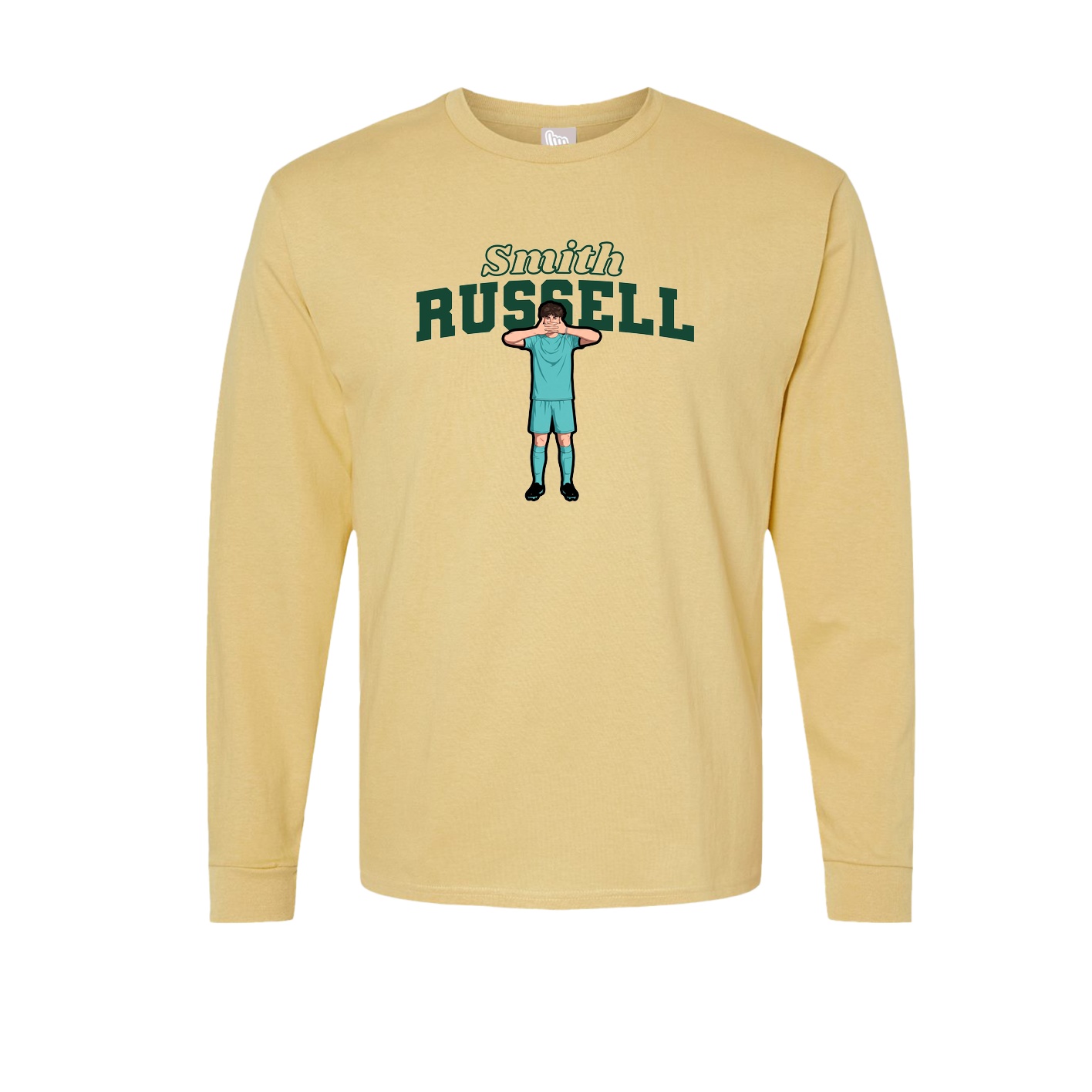 Long Sleeve Tee — Name Arch in Vegas Gold