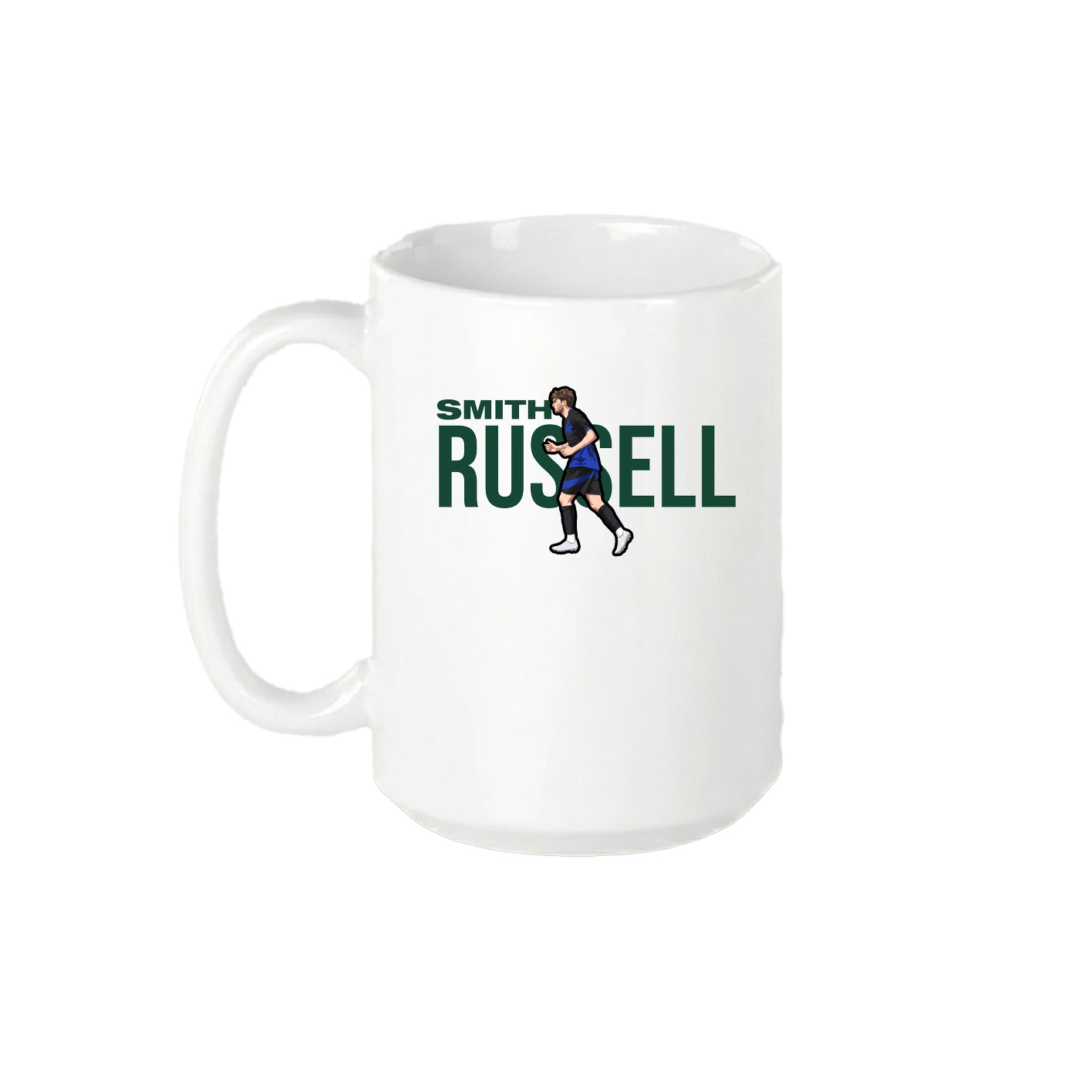 15oz Coffee Mug — Player Name in White