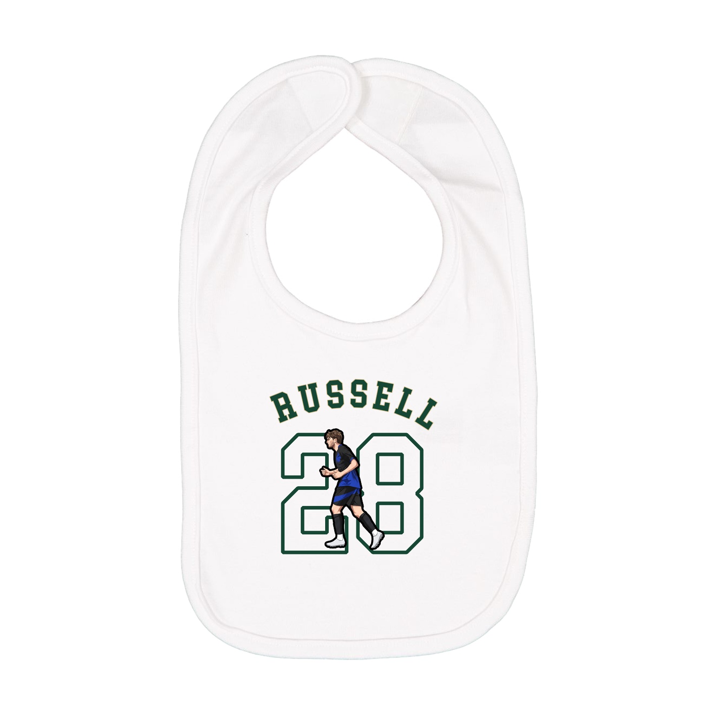 Infant Bib — Shirsey Arch in White