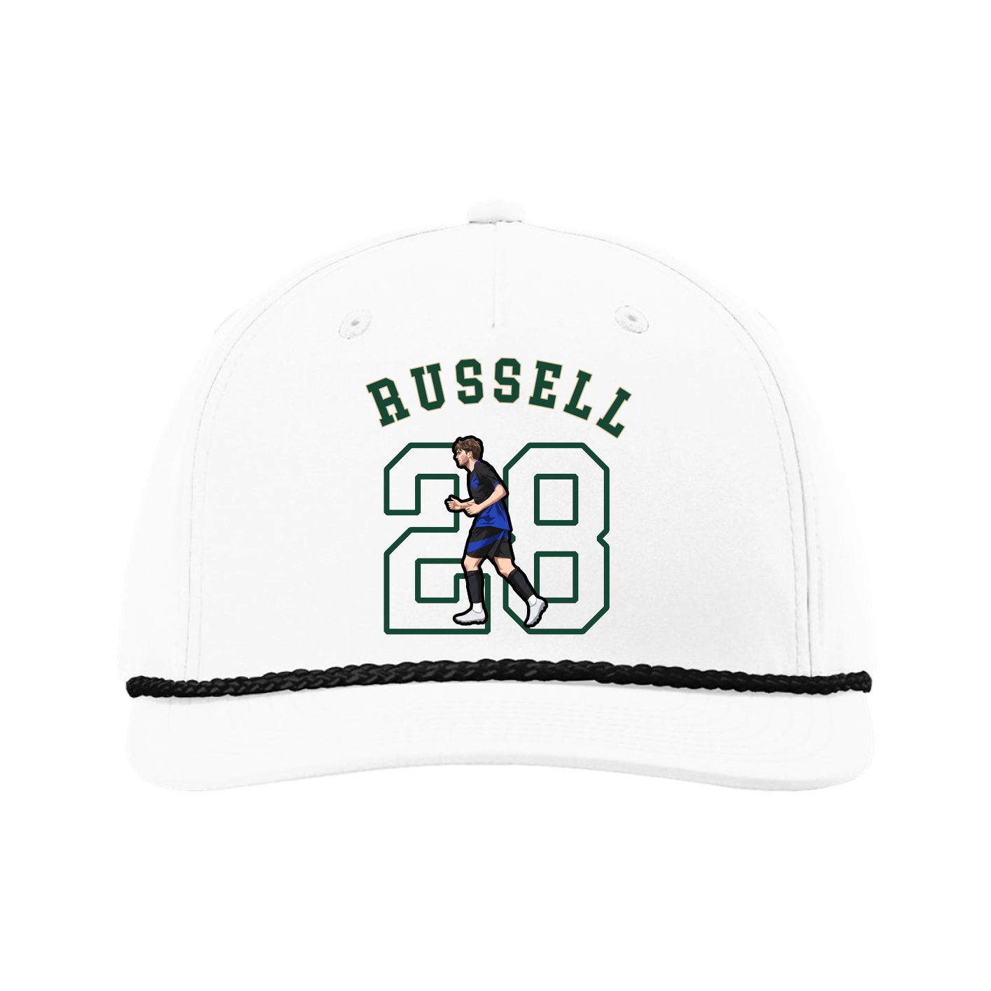 Five-Panel Classic Rope Cap — Shirsey Arch in White