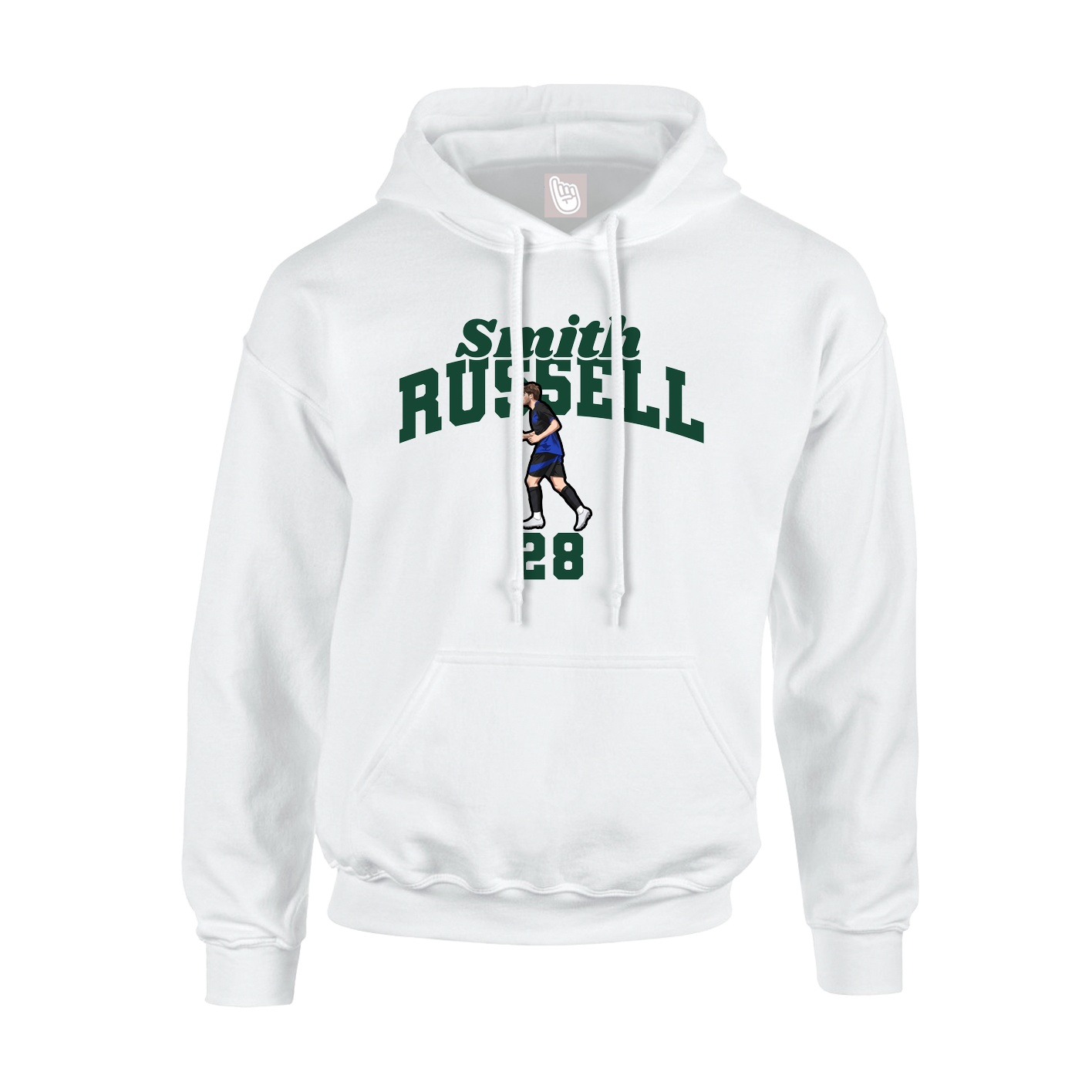 Youth Hoodie — Signature Arch in White