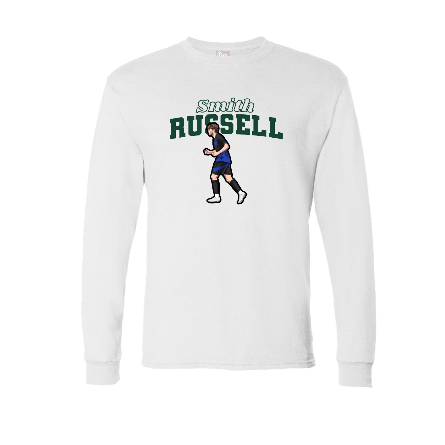 Long Sleeve Tee — Name Arch in White