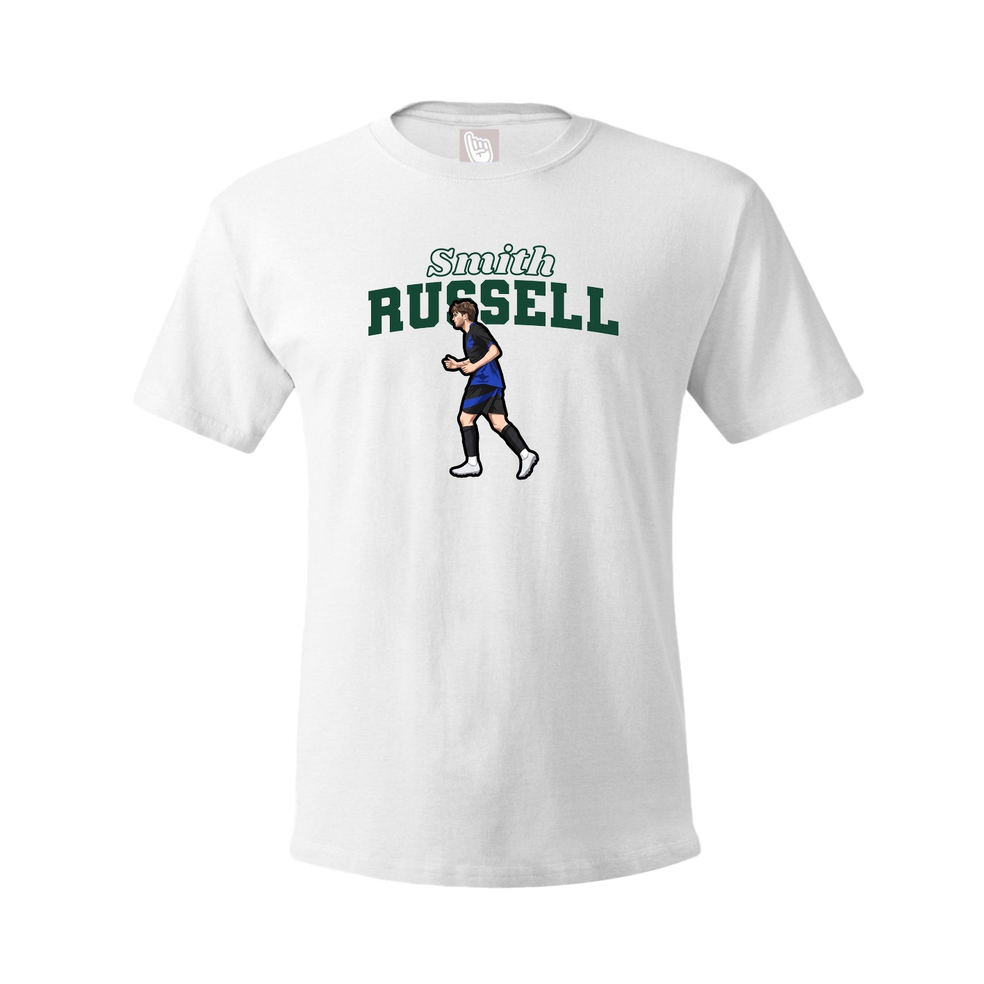 Youth Tee — Name Arch in White