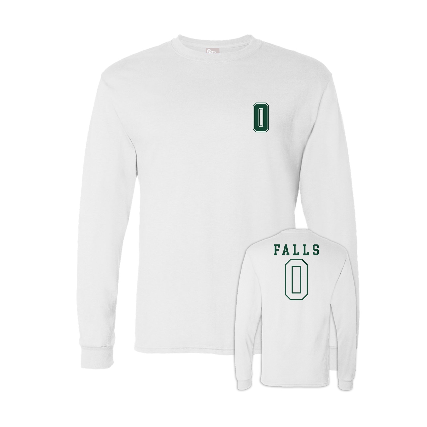 Long Sleeve Tee — Chest Back in White