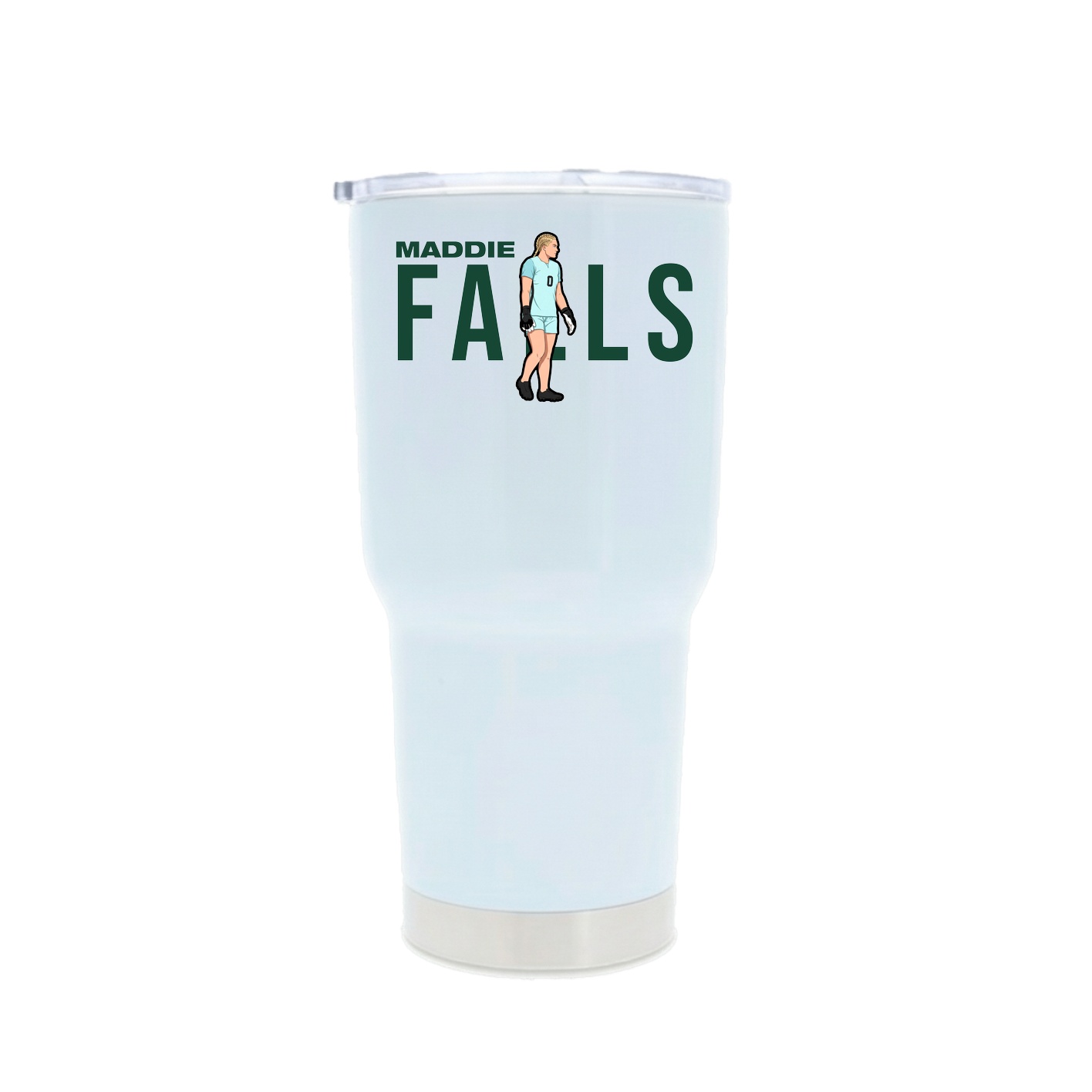 30oz Stainless Steel Tumbler — Player Name in White