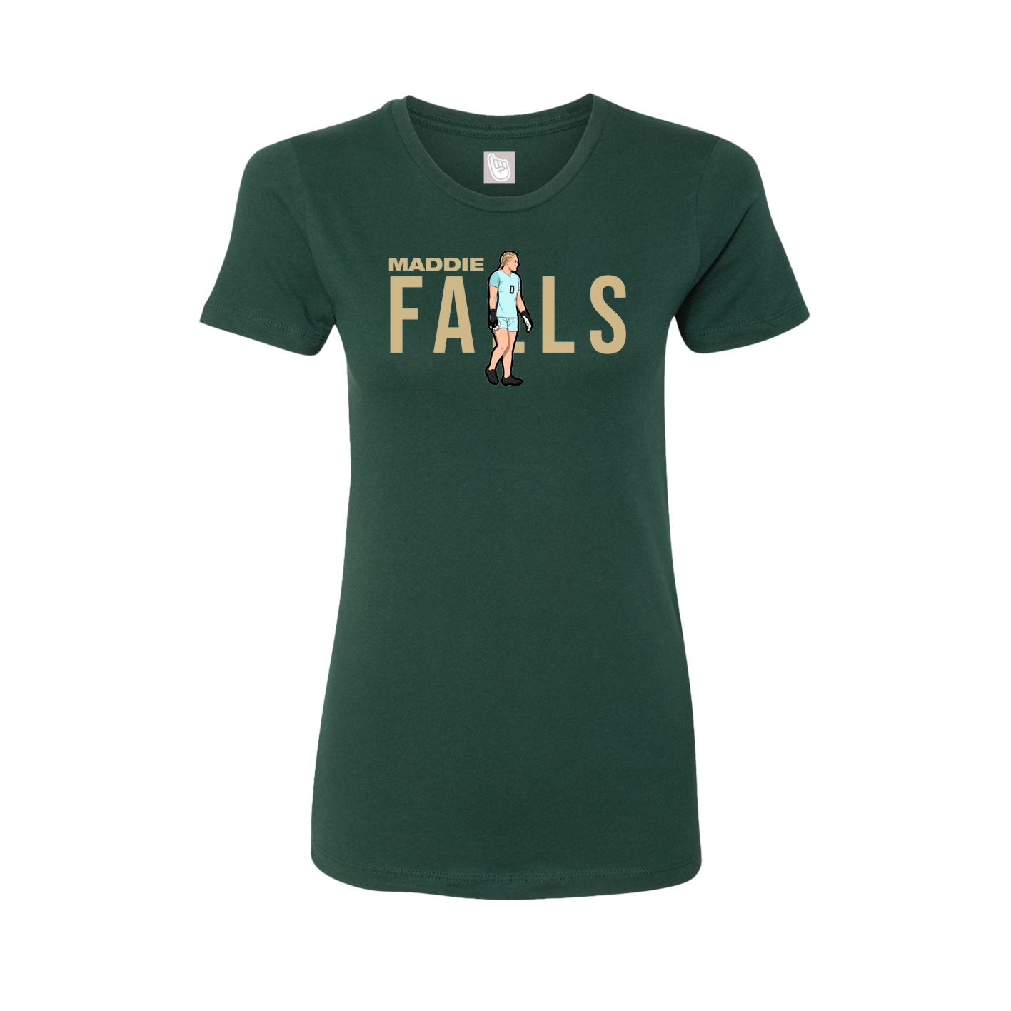 Fitted Women's Tee — Player Name in Green