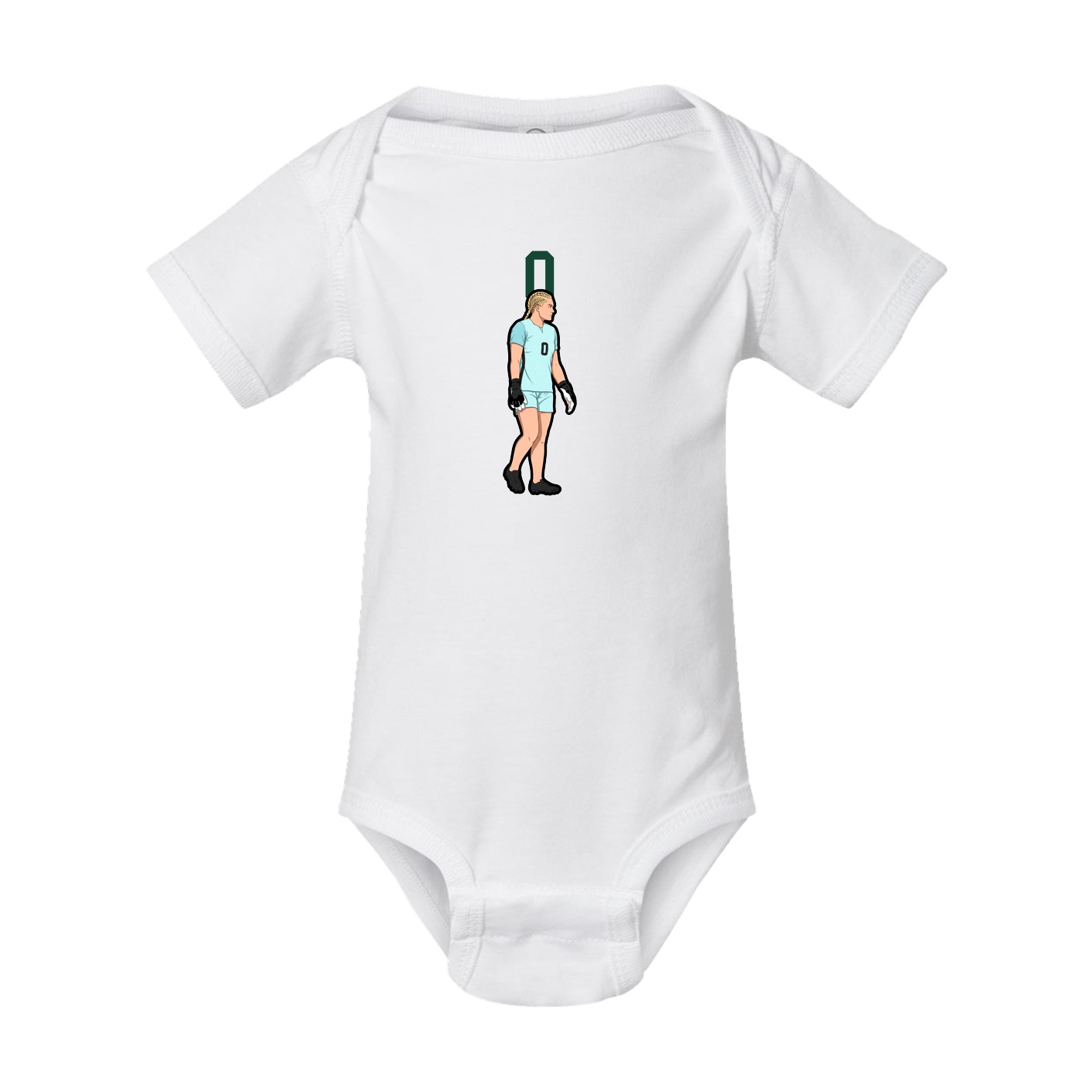 Baby Onesie — Number Top in White