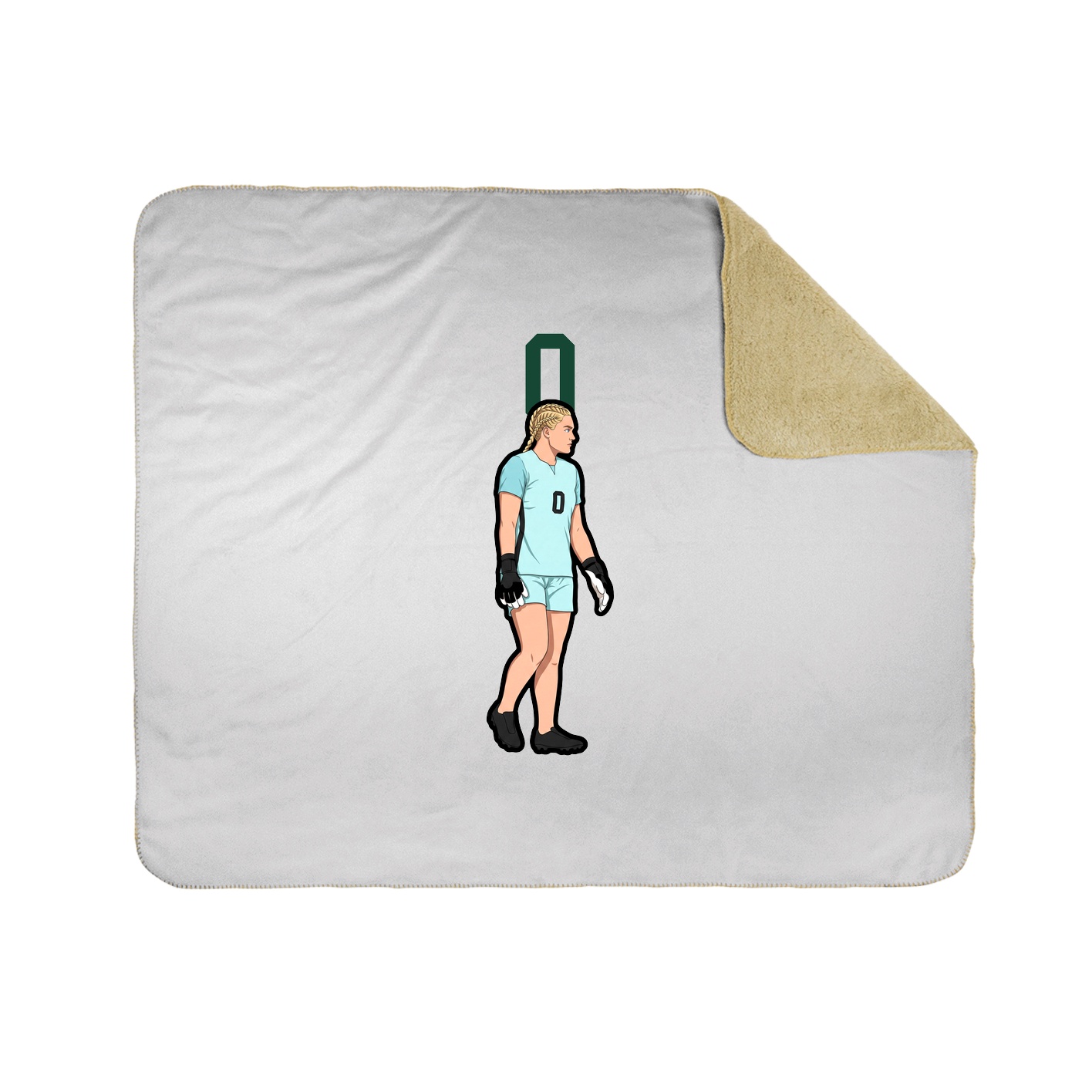Throw Blanket — Number Top in White
