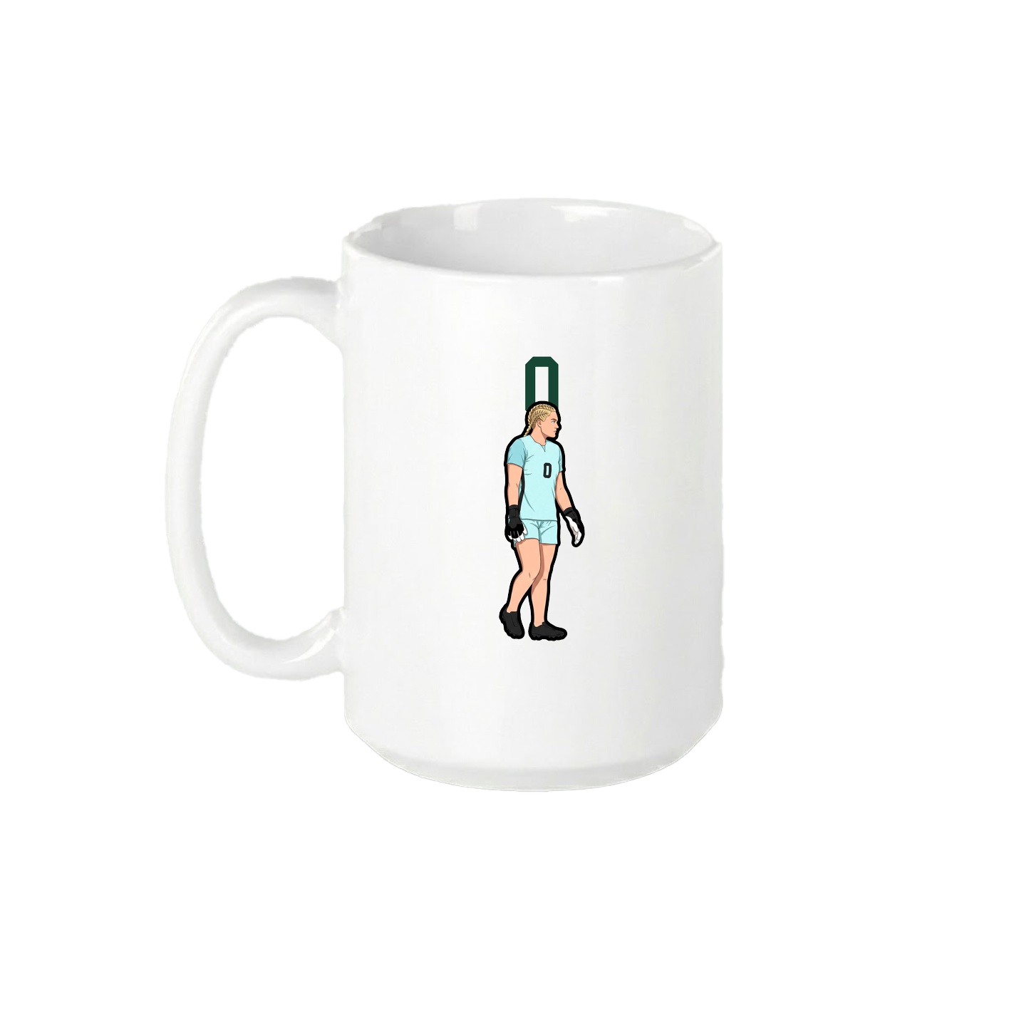 15oz Coffee Mug — Number Top in White