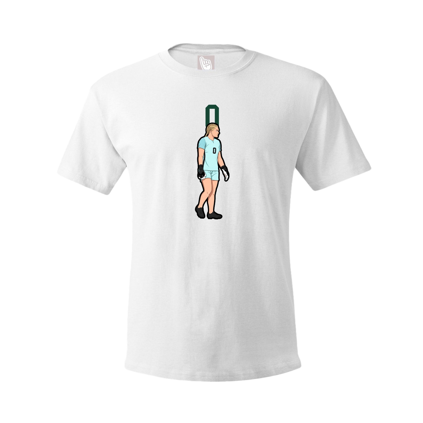 Youth Tee — Number Top in White