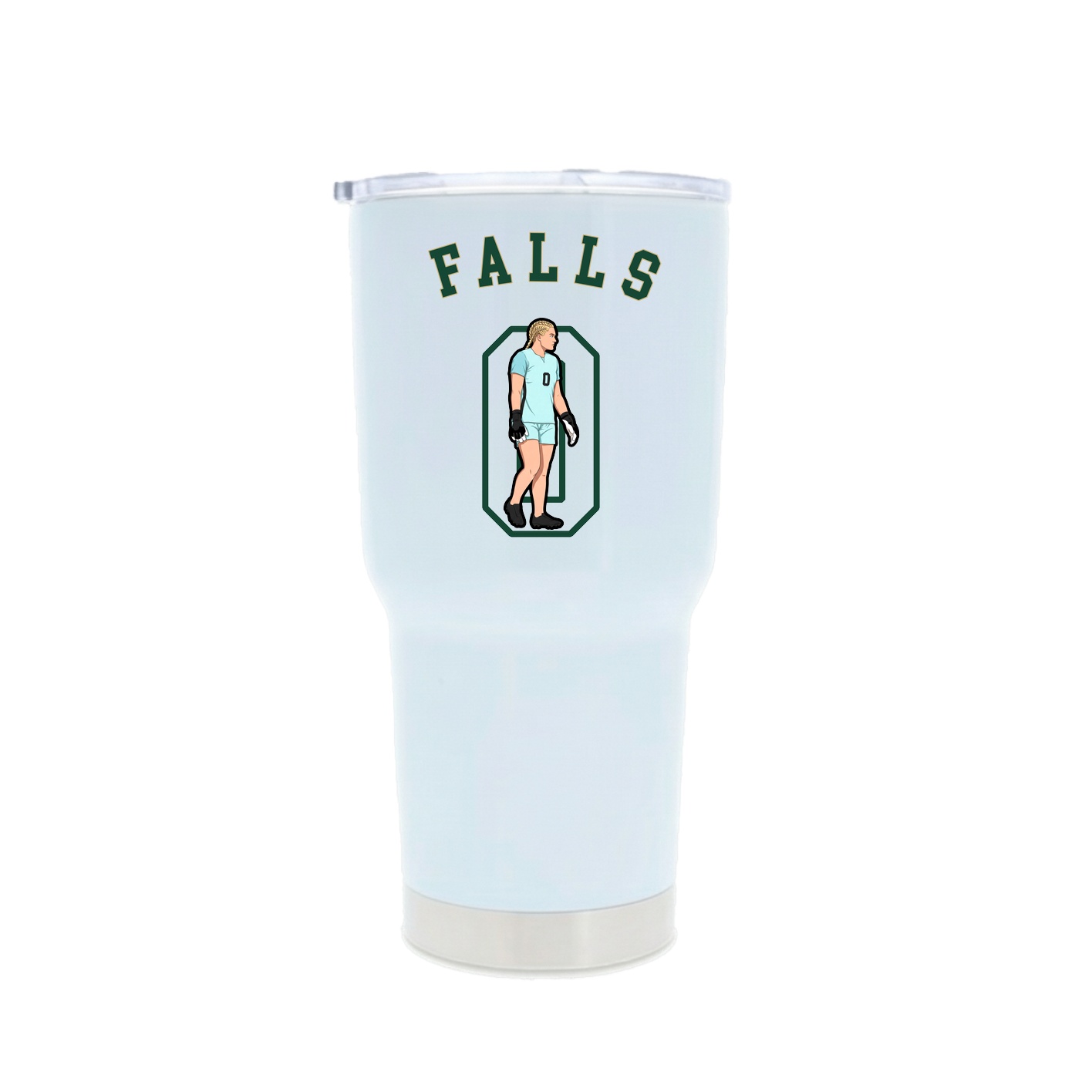 30oz Stainless Steel Tumbler — Shirsey Arch in White