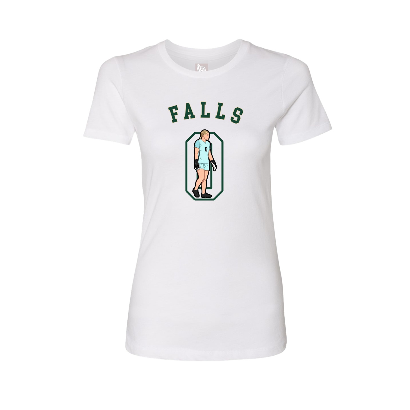 Fitted Women's Tee — Shirsey Arch in White