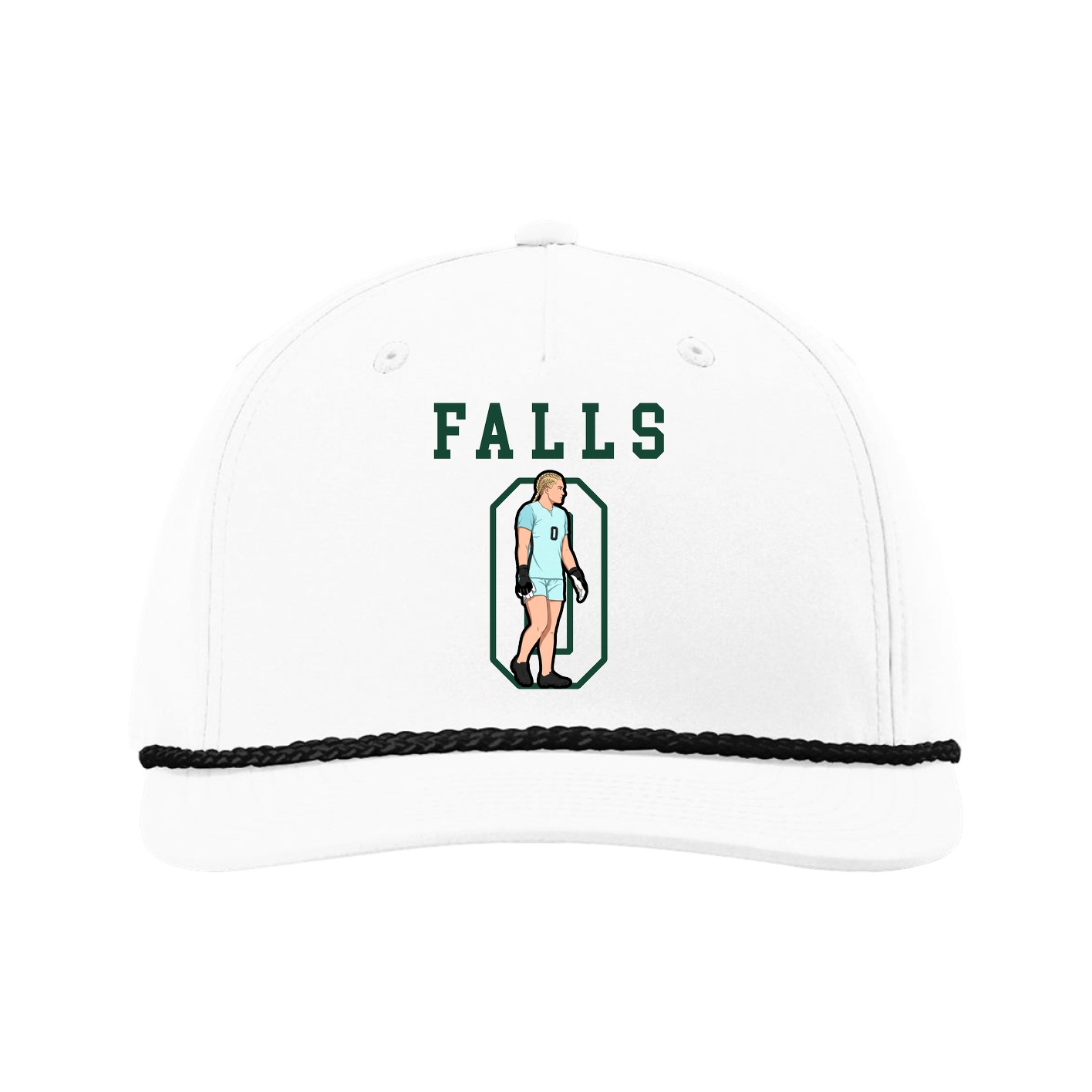 Five-Panel Classic Rope Cap — Shirsey in White