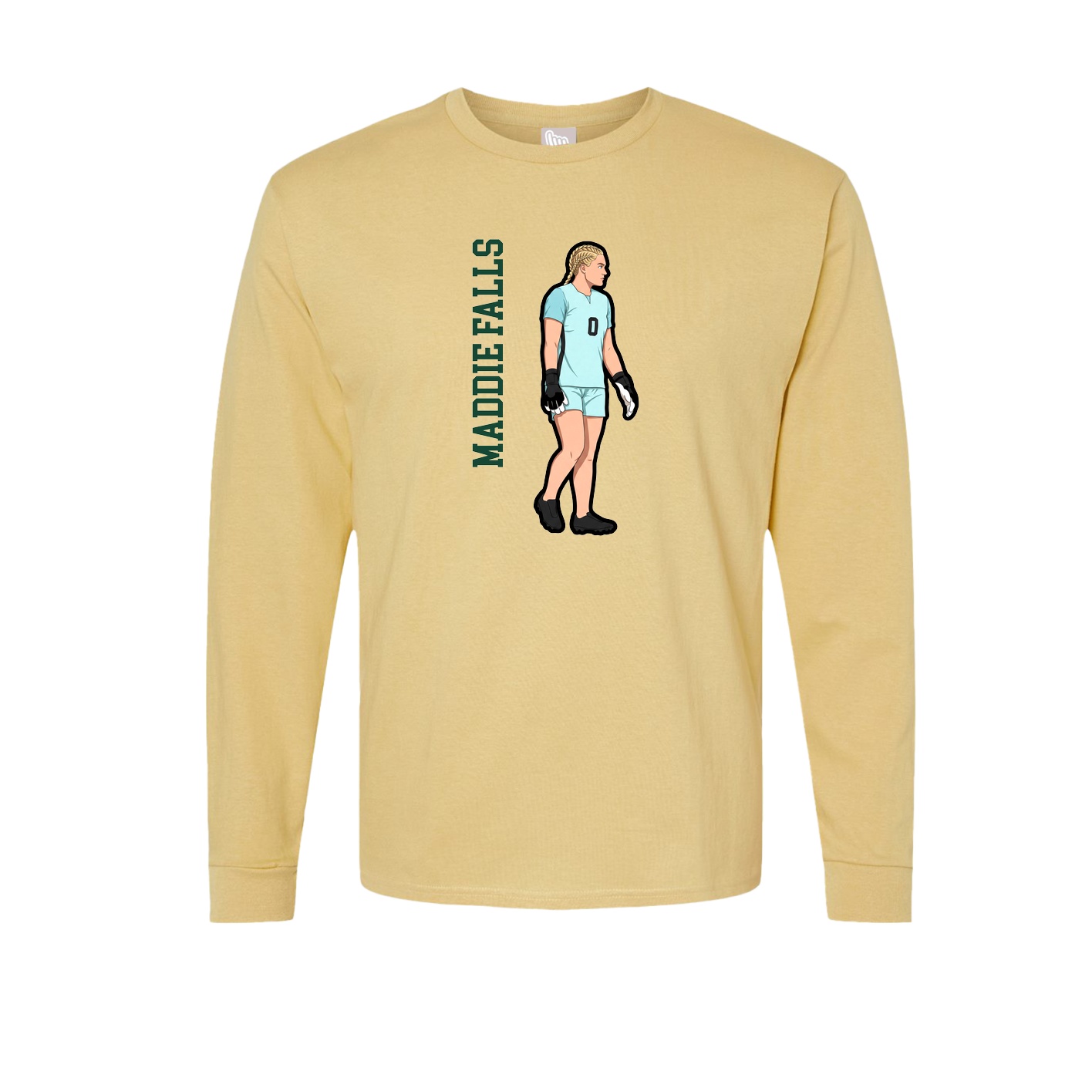 Long Sleeve Tee — Name Vertical in Vegas Gold