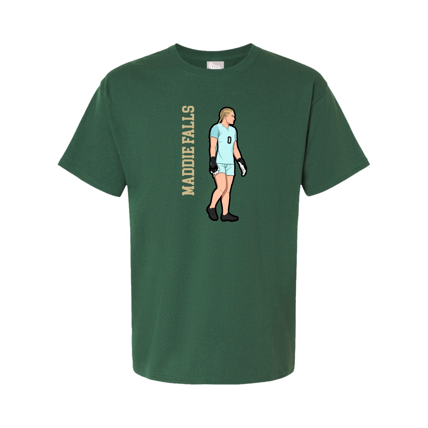 Youth Tee — Name Vertical in Green