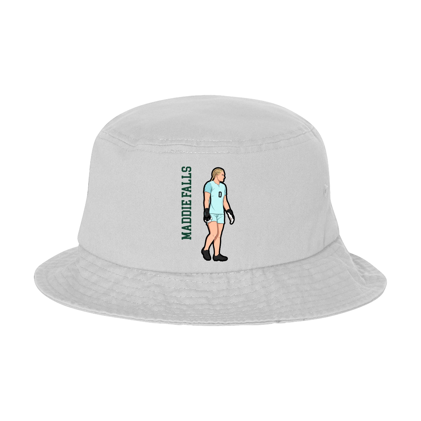 Bucket Cap — Name Vertical in White