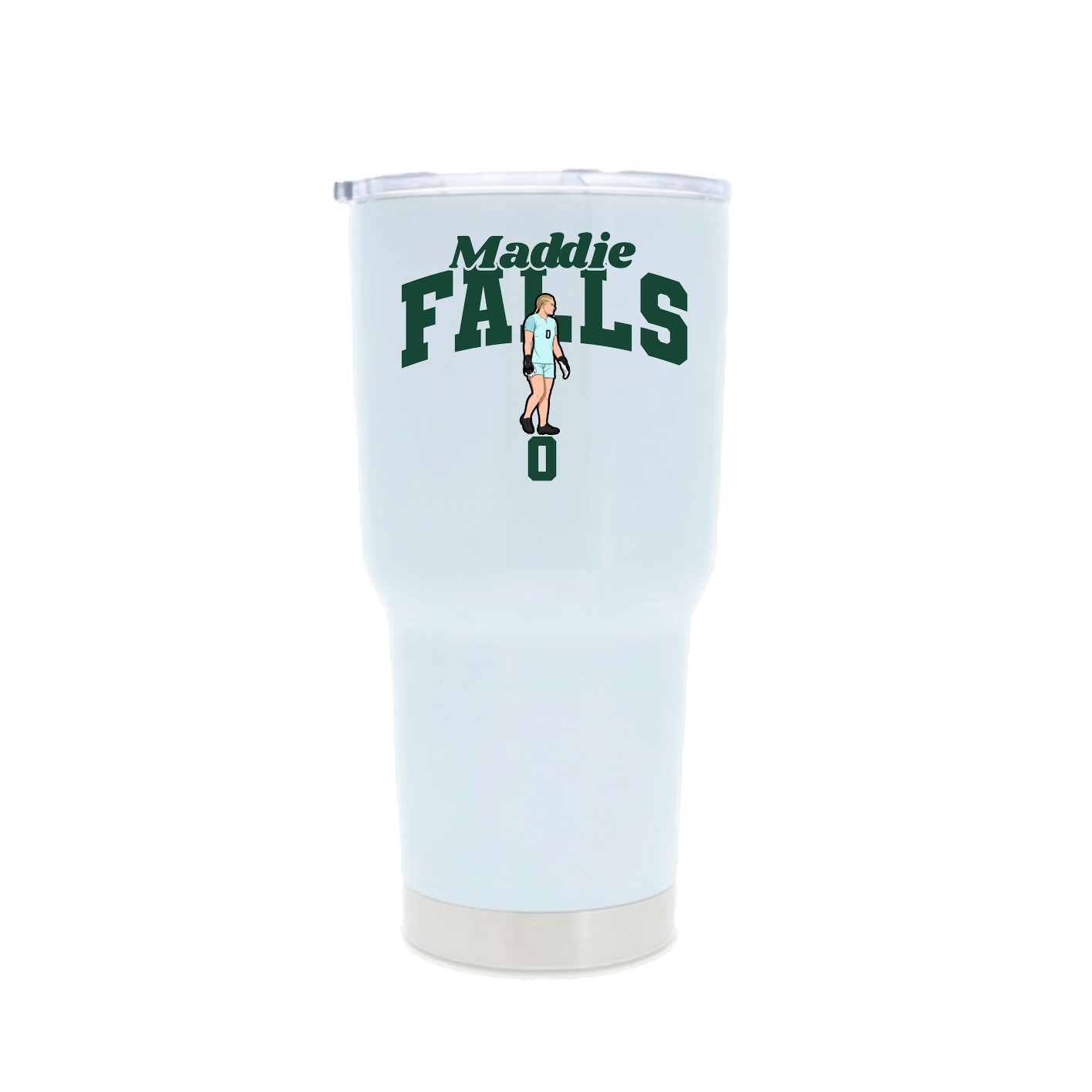 30oz Stainless Steel Tumbler — Signature Arch in White