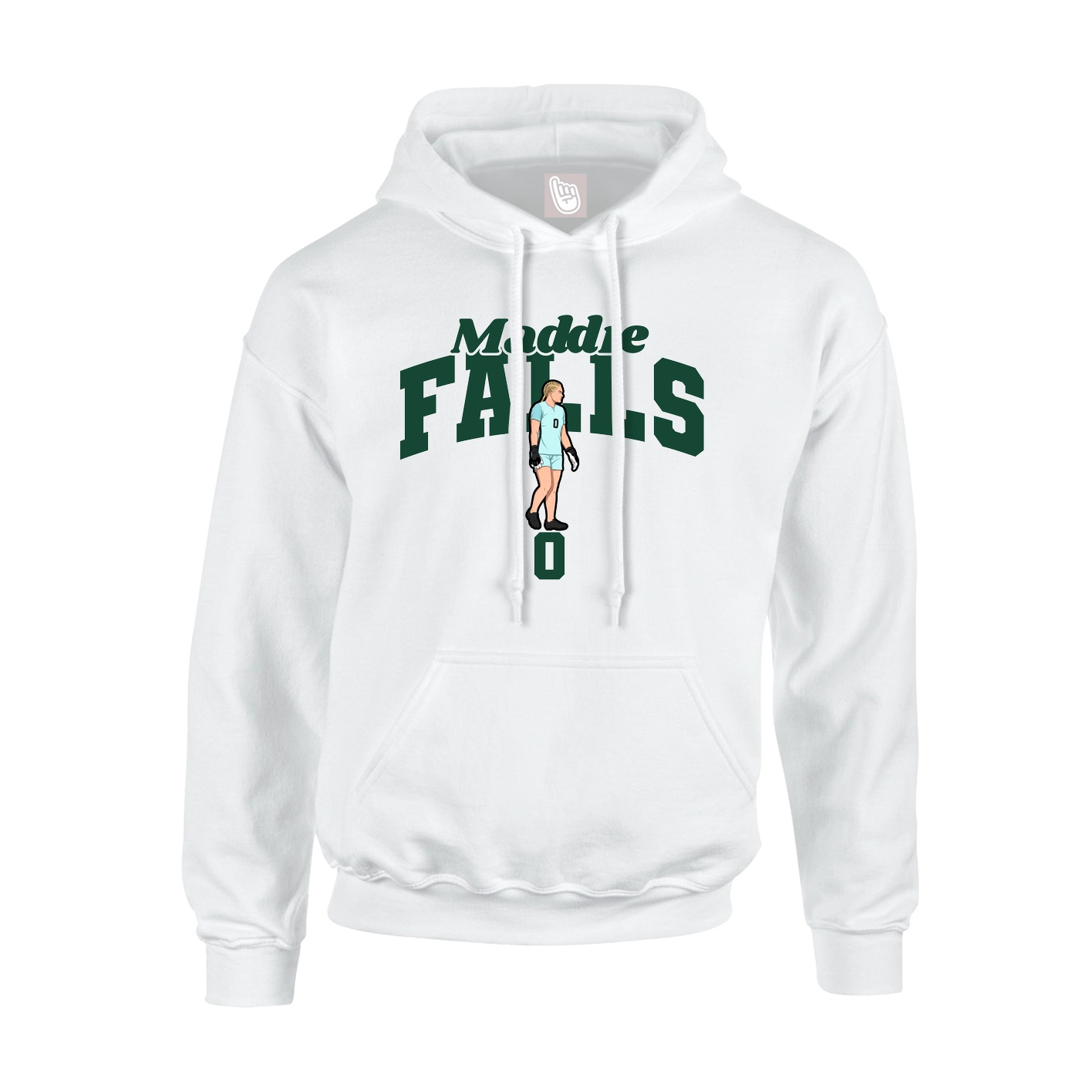 Hoodie — Signature Arch in White