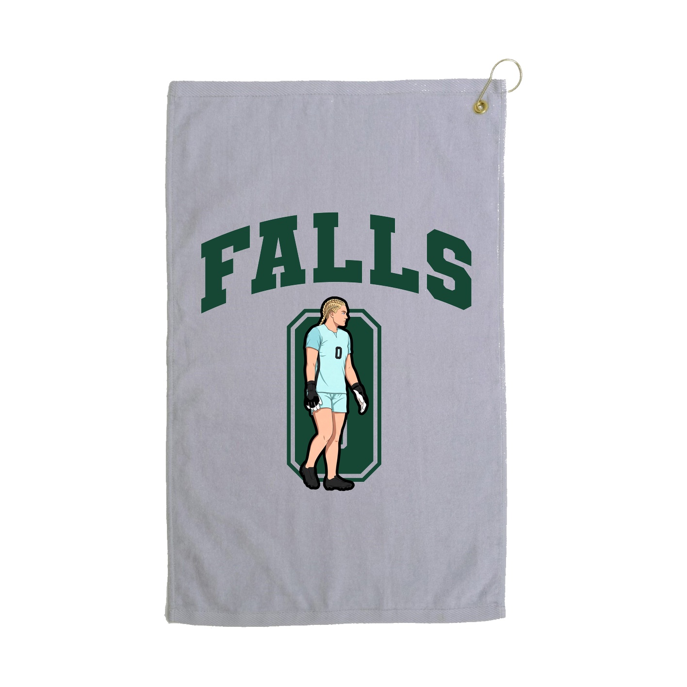 Golf Towel — Number in Grey