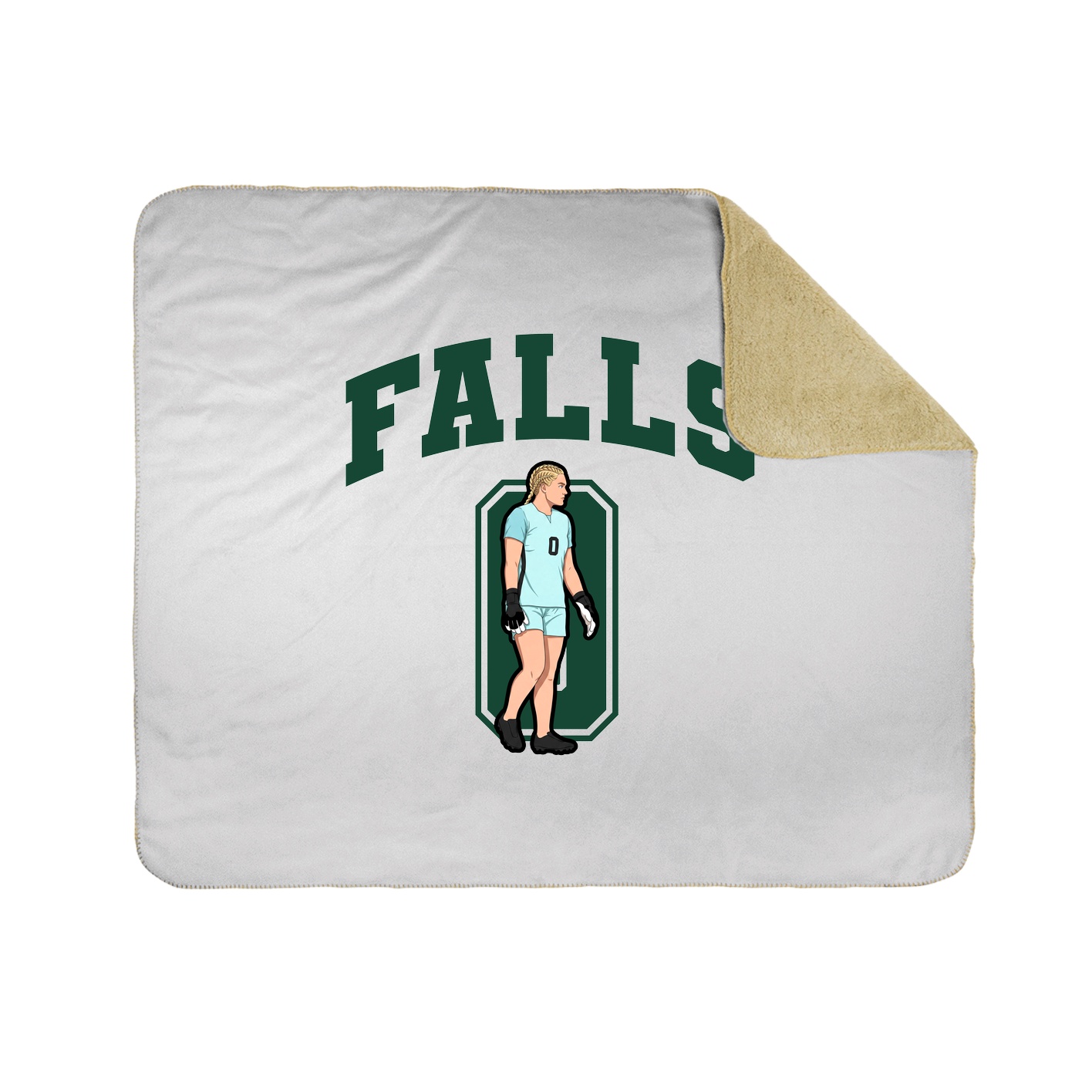 Throw Blanket — Number in White