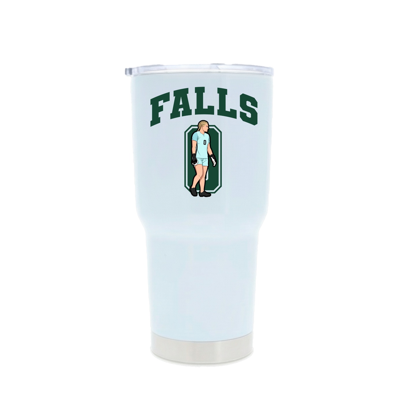 30oz Stainless Steel Tumbler — Number in White