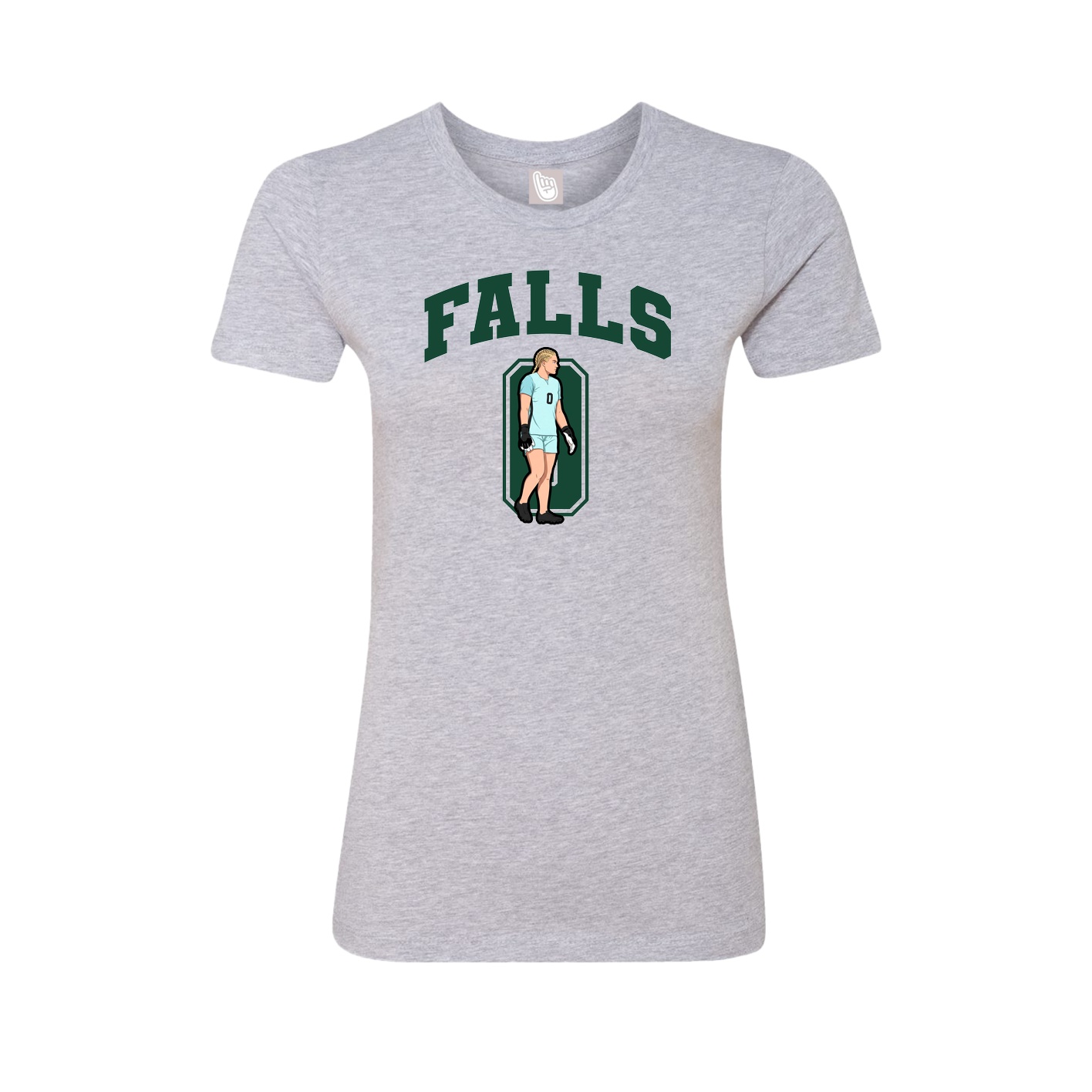Fitted Women's Tee — Number in Grey