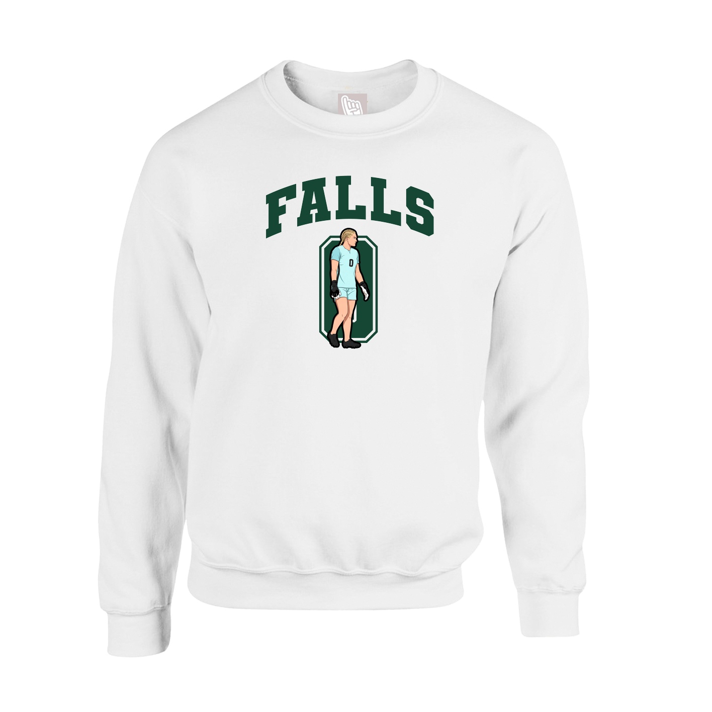 Fleece Crew — Number in White